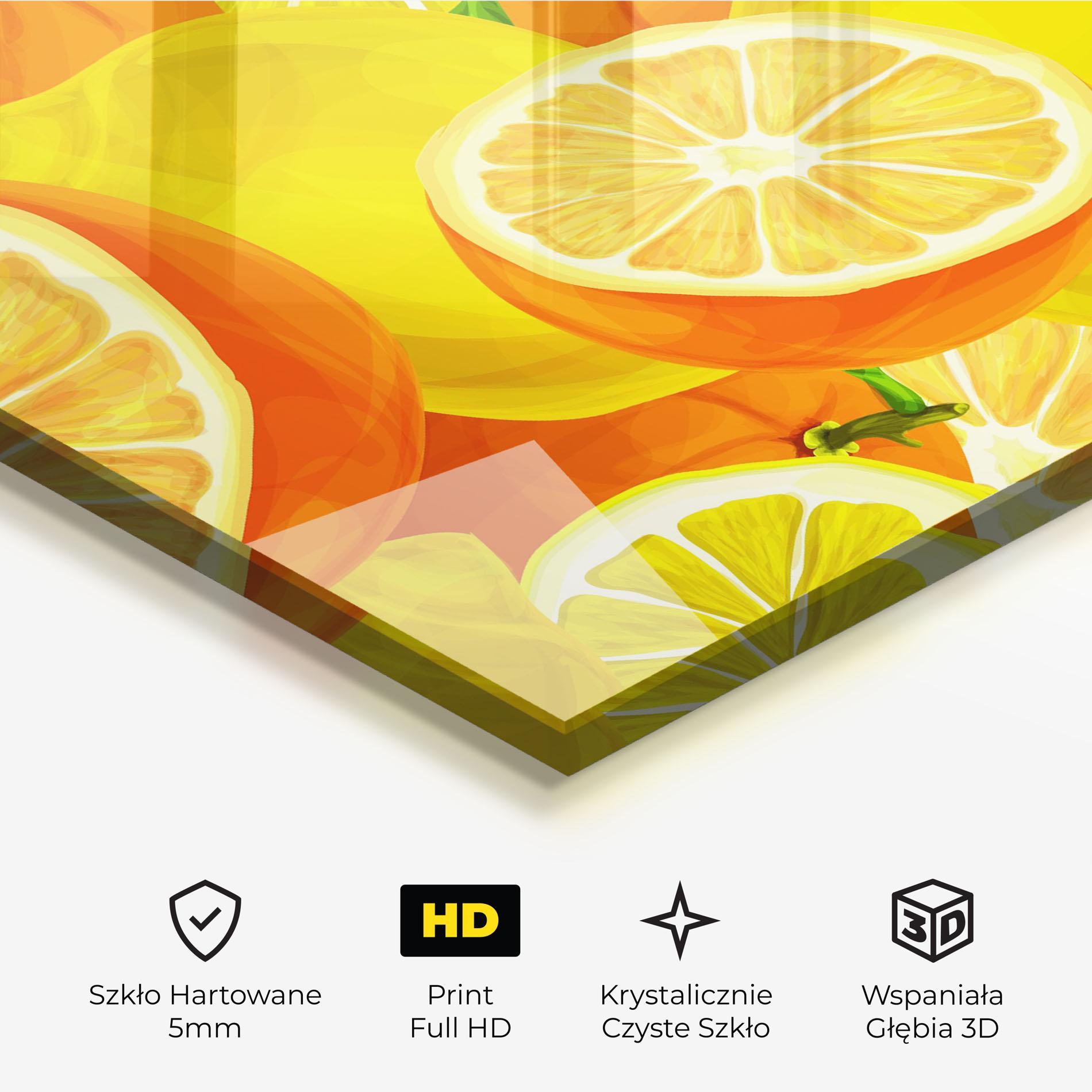 Obraz na Szkle Juicy Orange mockup 3