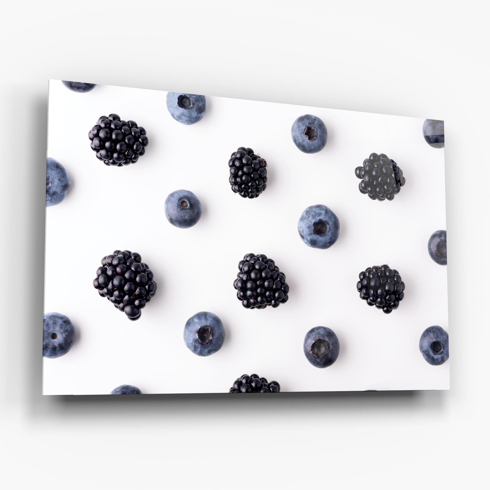 Obraz na Szkle Blackberries And Blueberries mockup 6