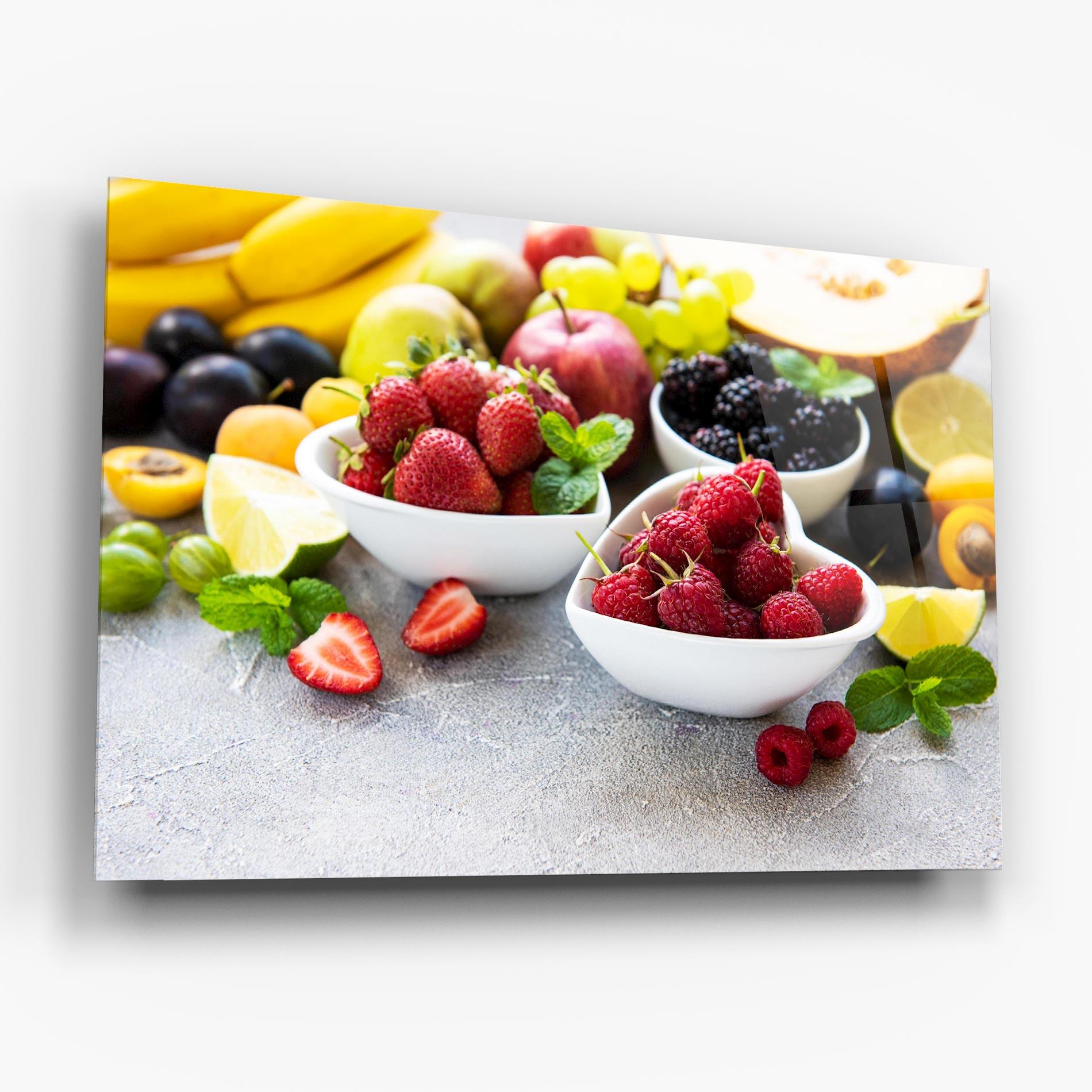 Obraz na Szkle Heart Fresh Fruits mockup 6