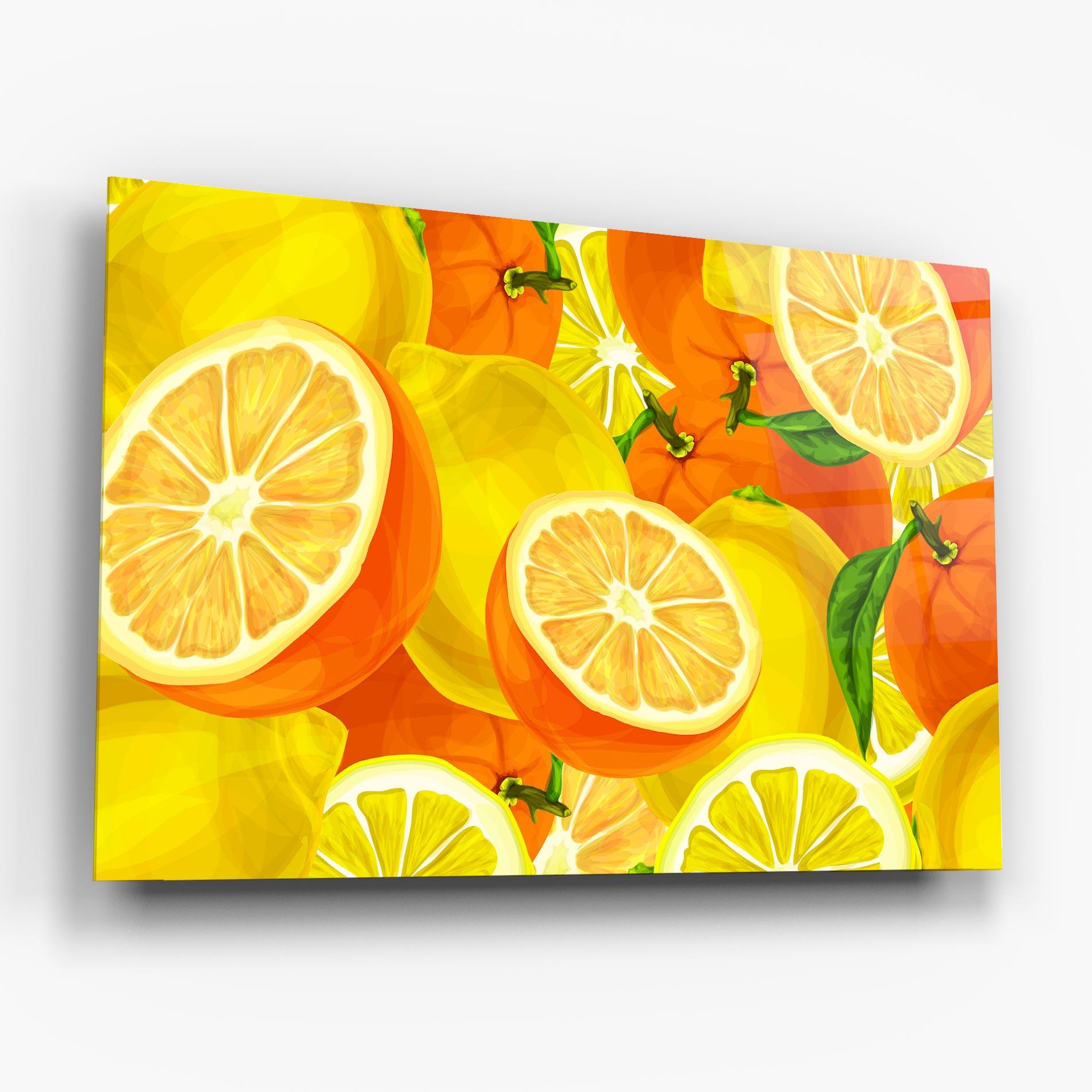 Obraz na Szkle Juicy Orange mockup 6
