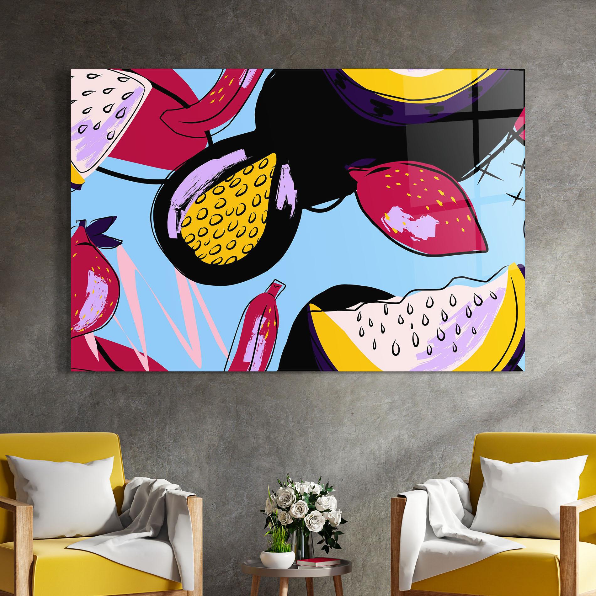 Obraz na Szkle Colorful Fruits mockup 4