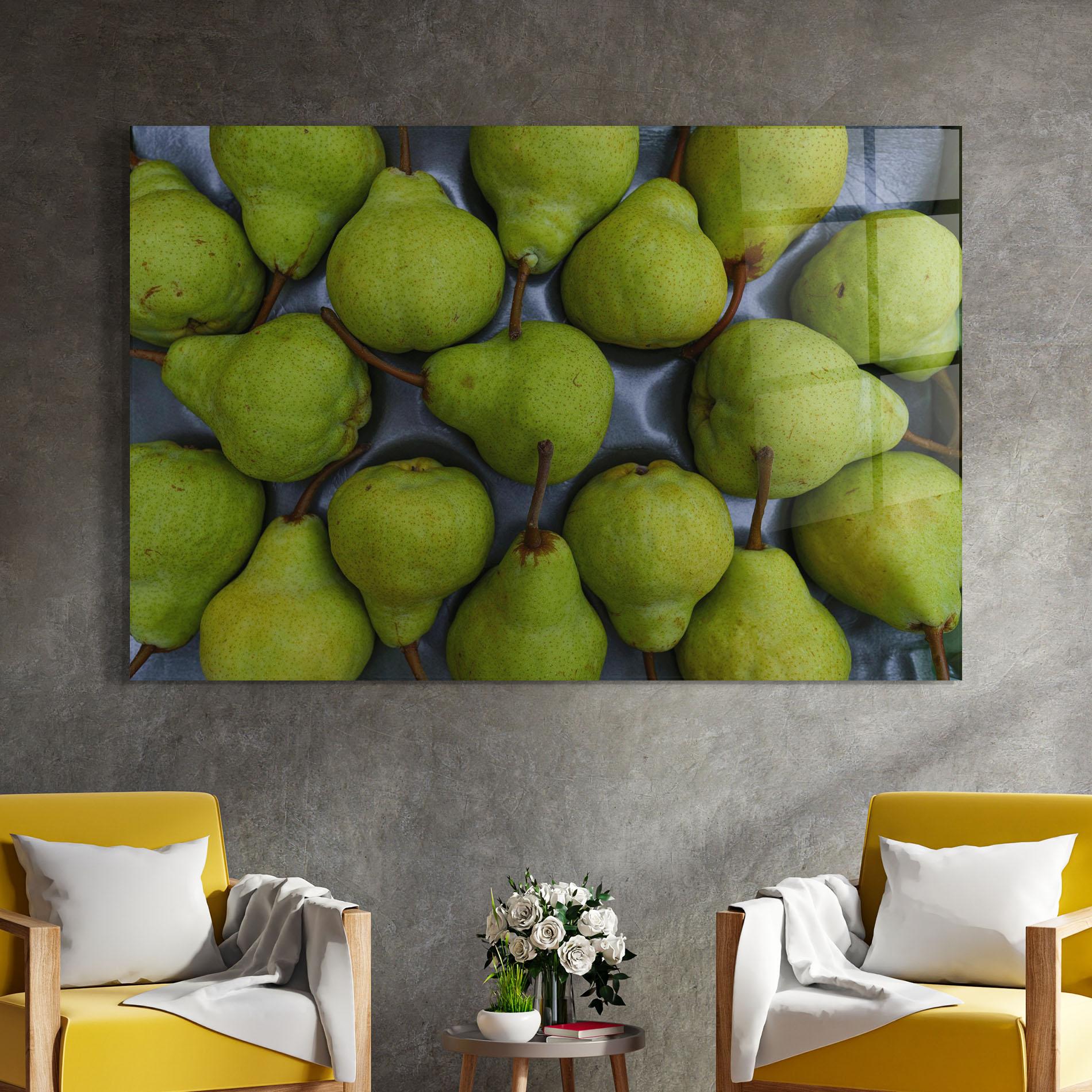 Obraz na Szkle Green Pear mockup 4