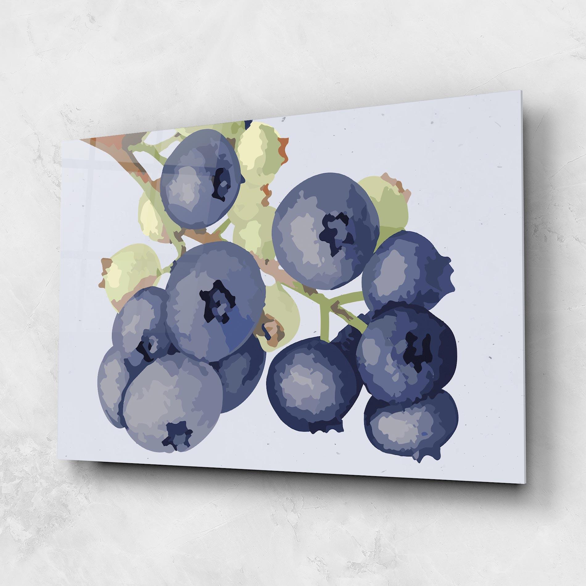 Obraz na Szkle Blueberries Art mockup 1
