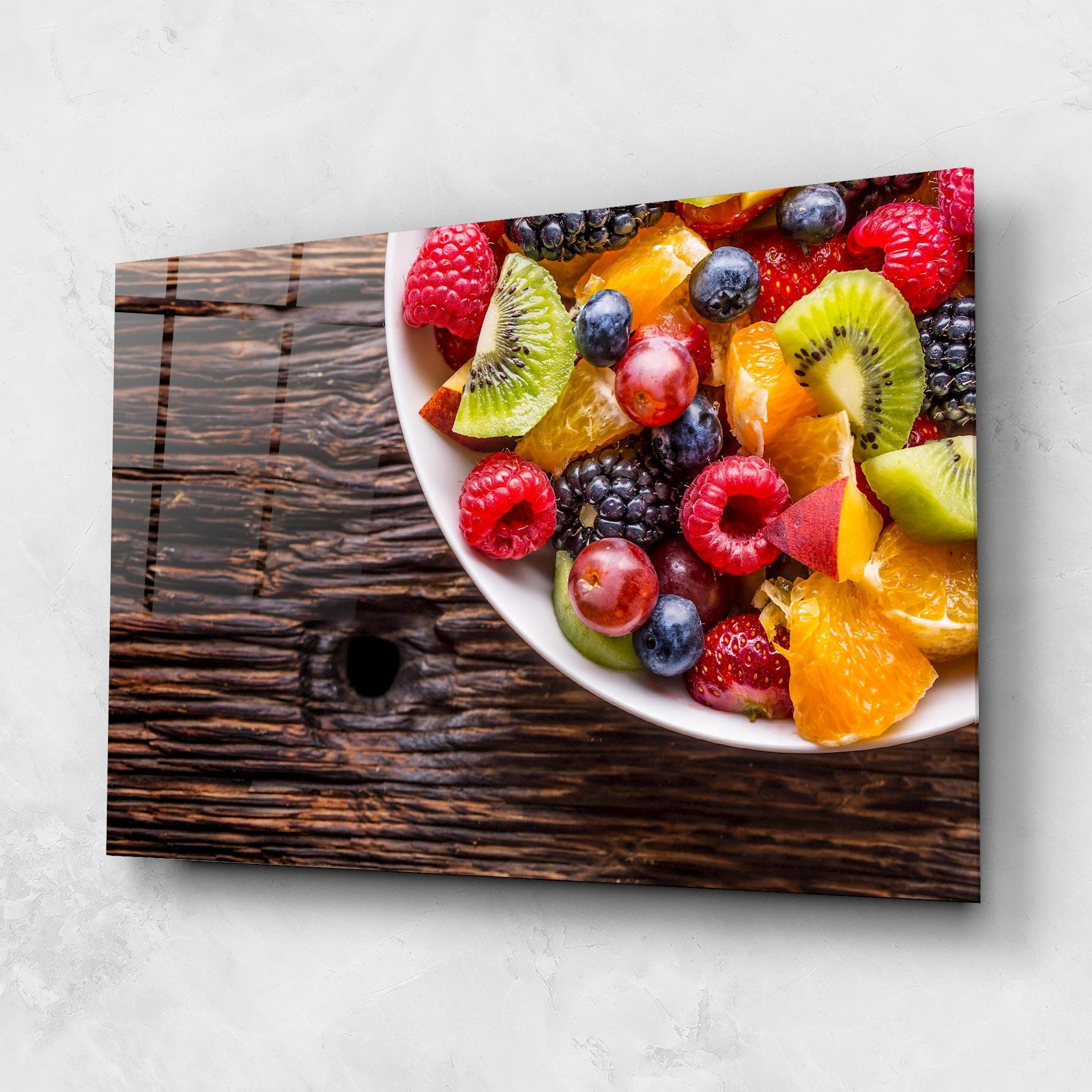 Obraz na Szkle Fresh Fruit Salad mockup 1