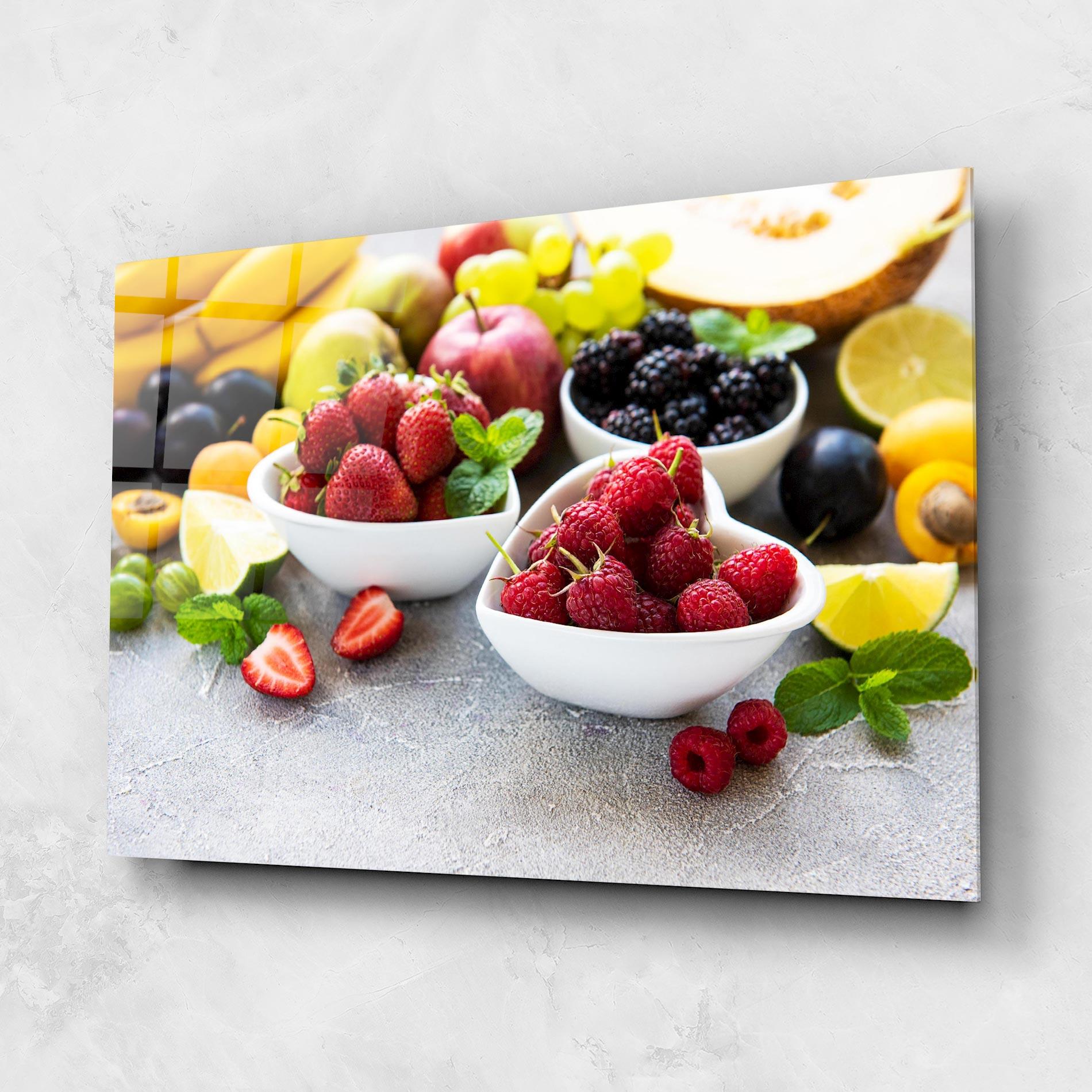 Obraz na Szkle Heart Fresh Fruits mockup 1