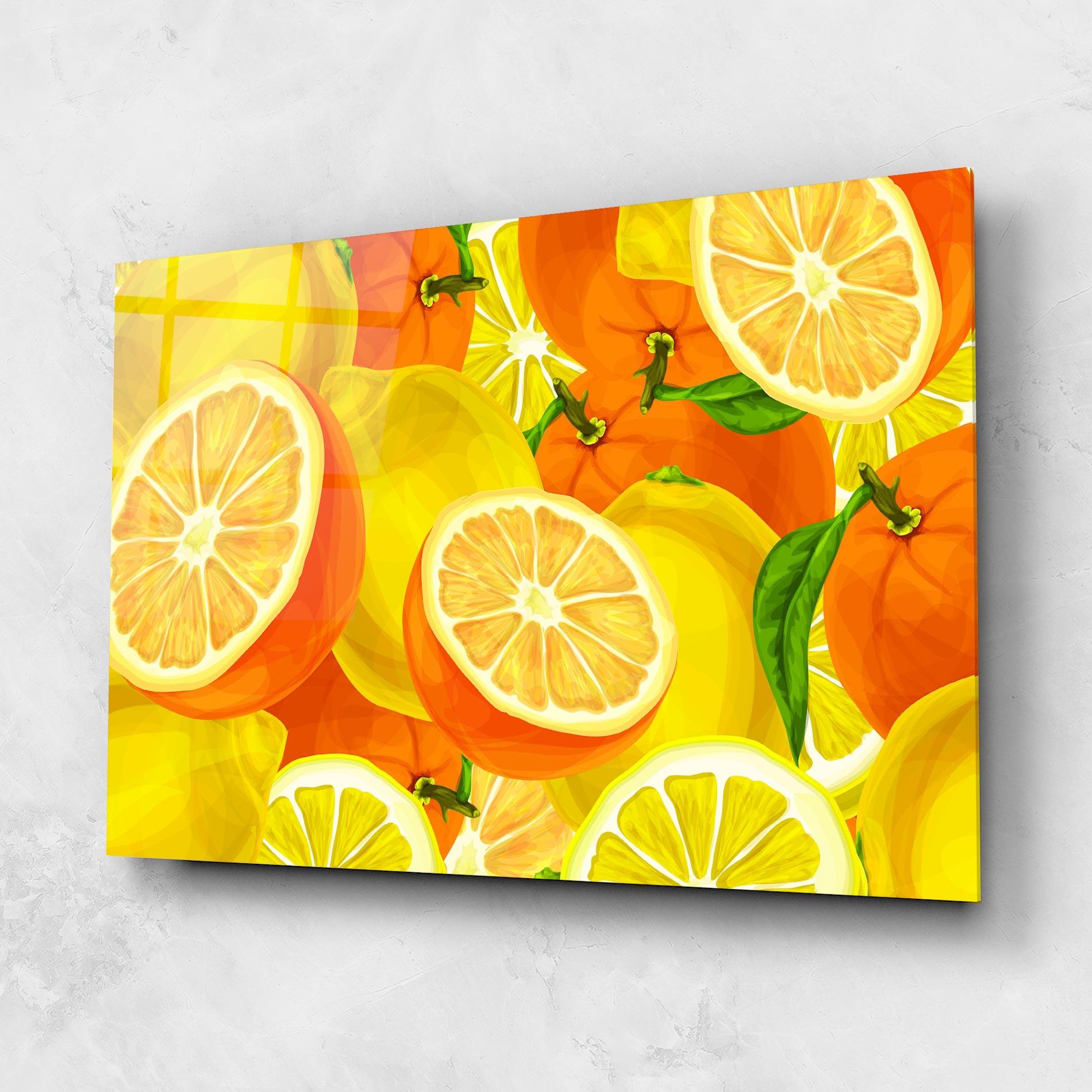 Obraz na Szkle Juicy Orange mockup 1
