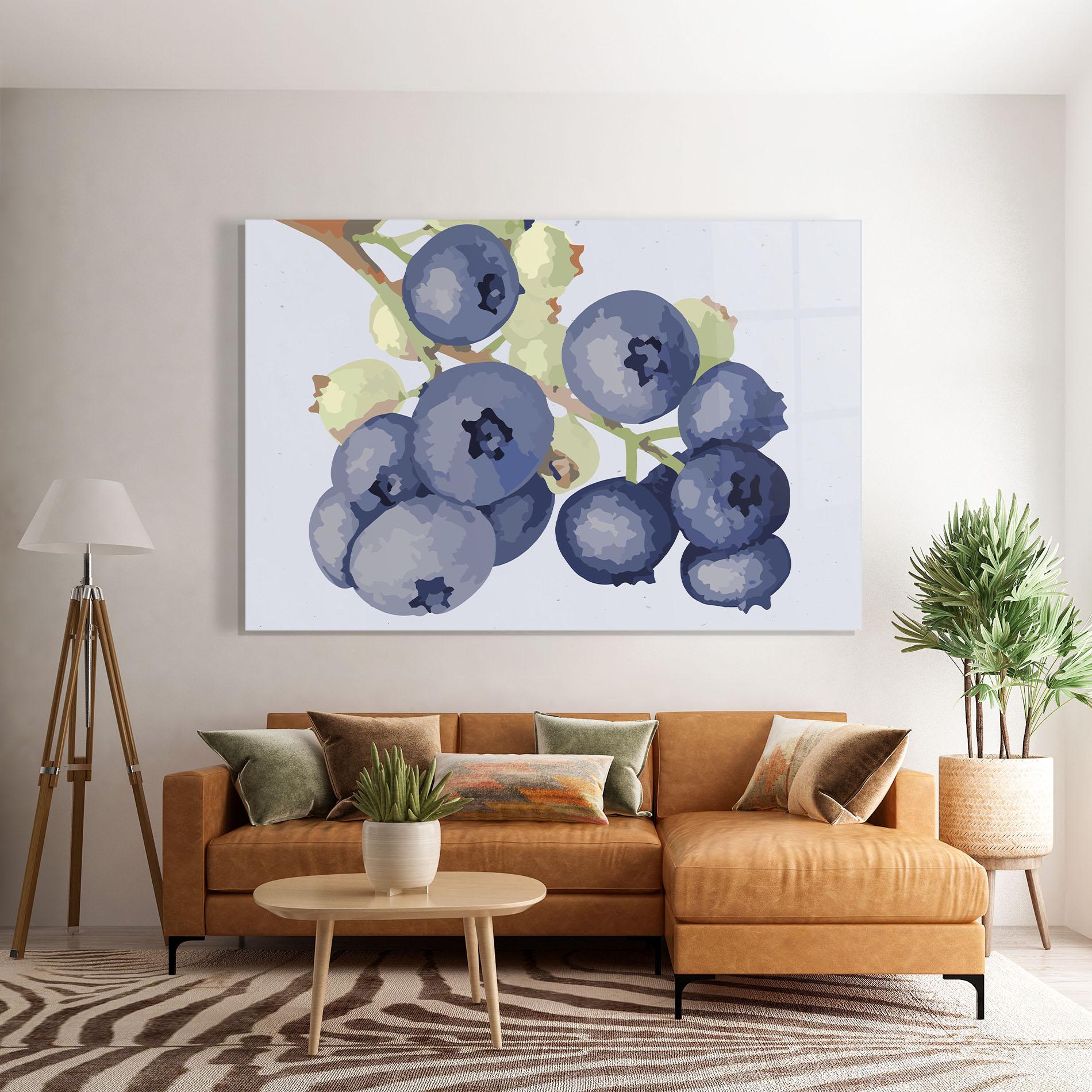 Obraz na Szkle Blueberries Art mockup 7
