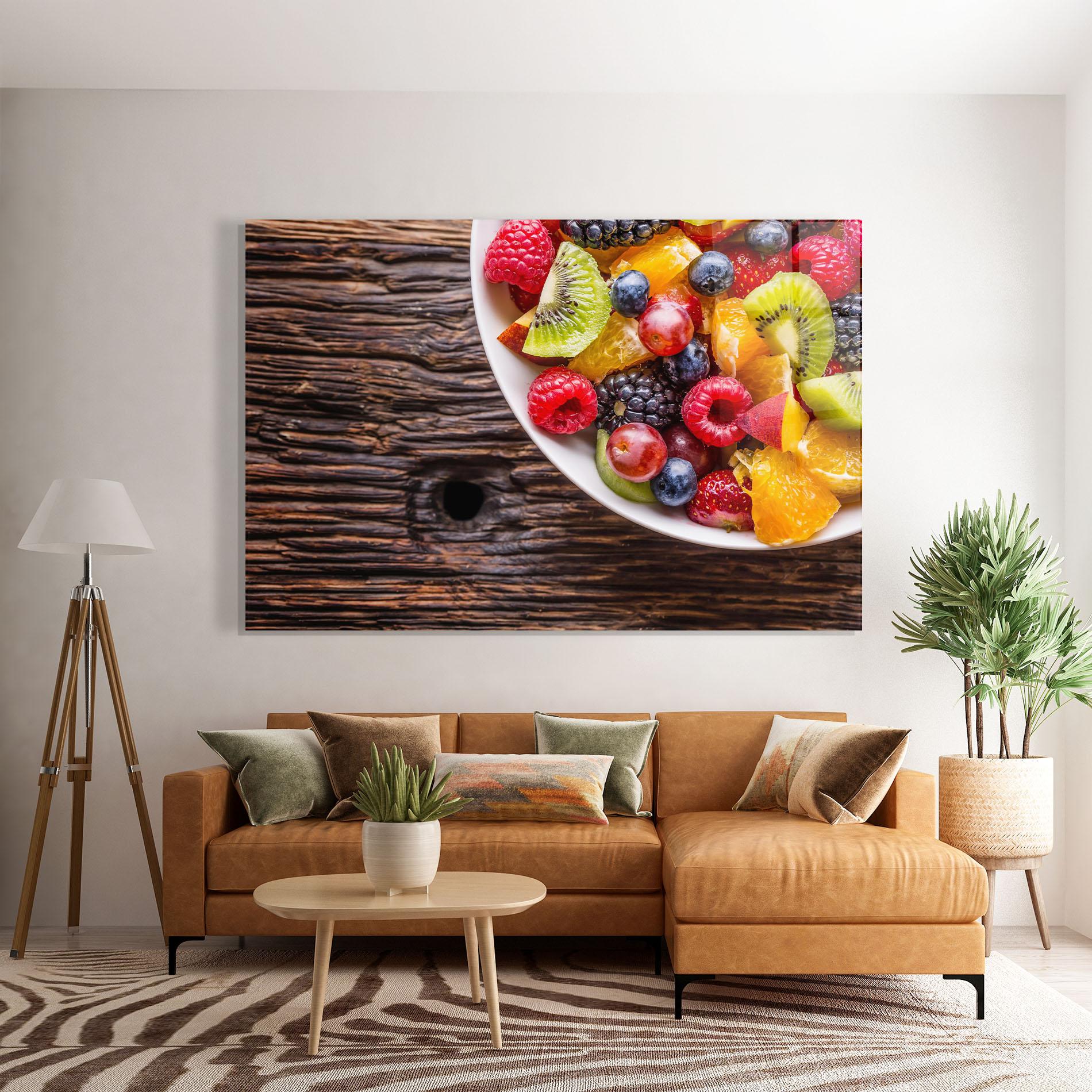 Obraz na Szkle Fresh Fruit Salad mockup 7