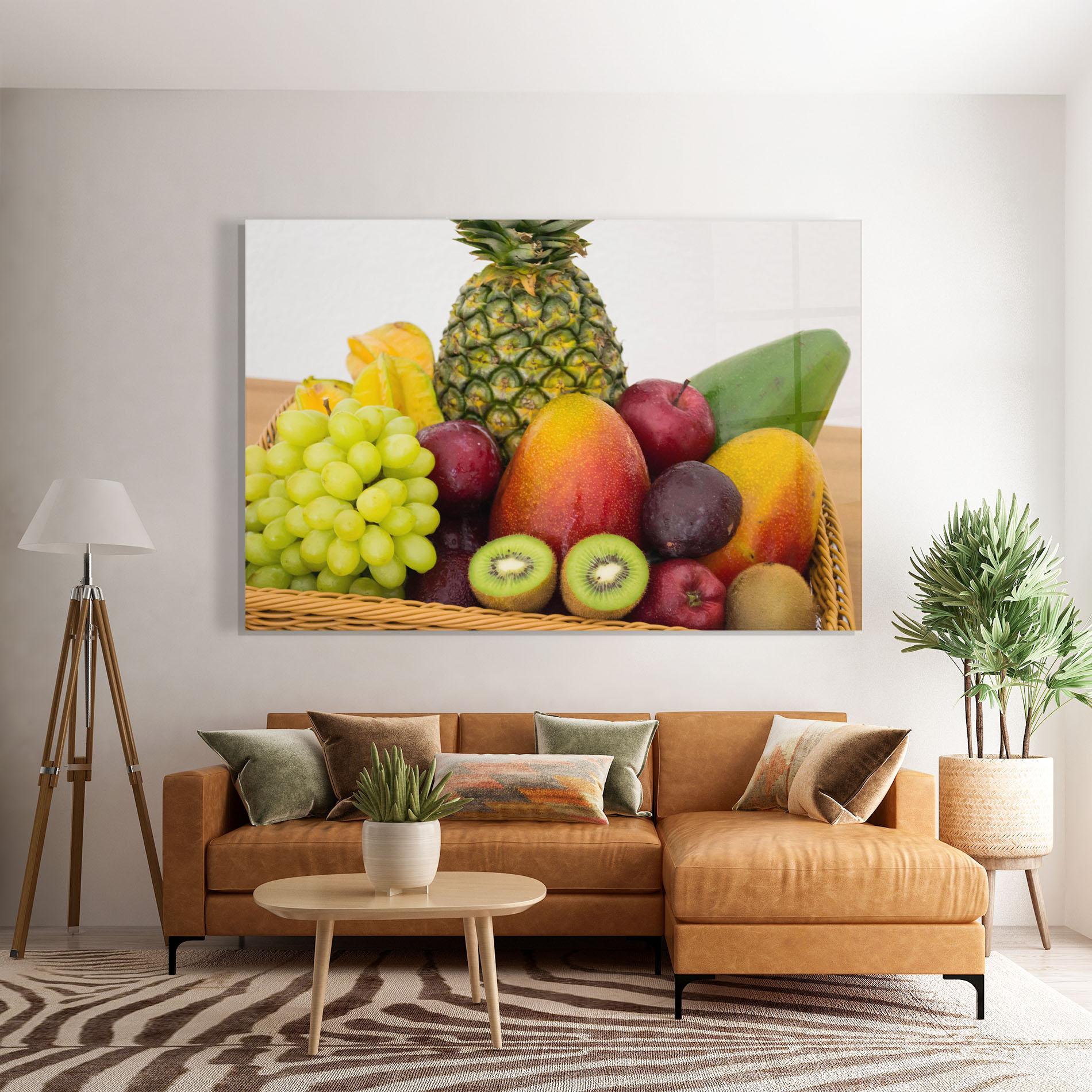 Obraz na Szkle Fruit Basket mockup 7