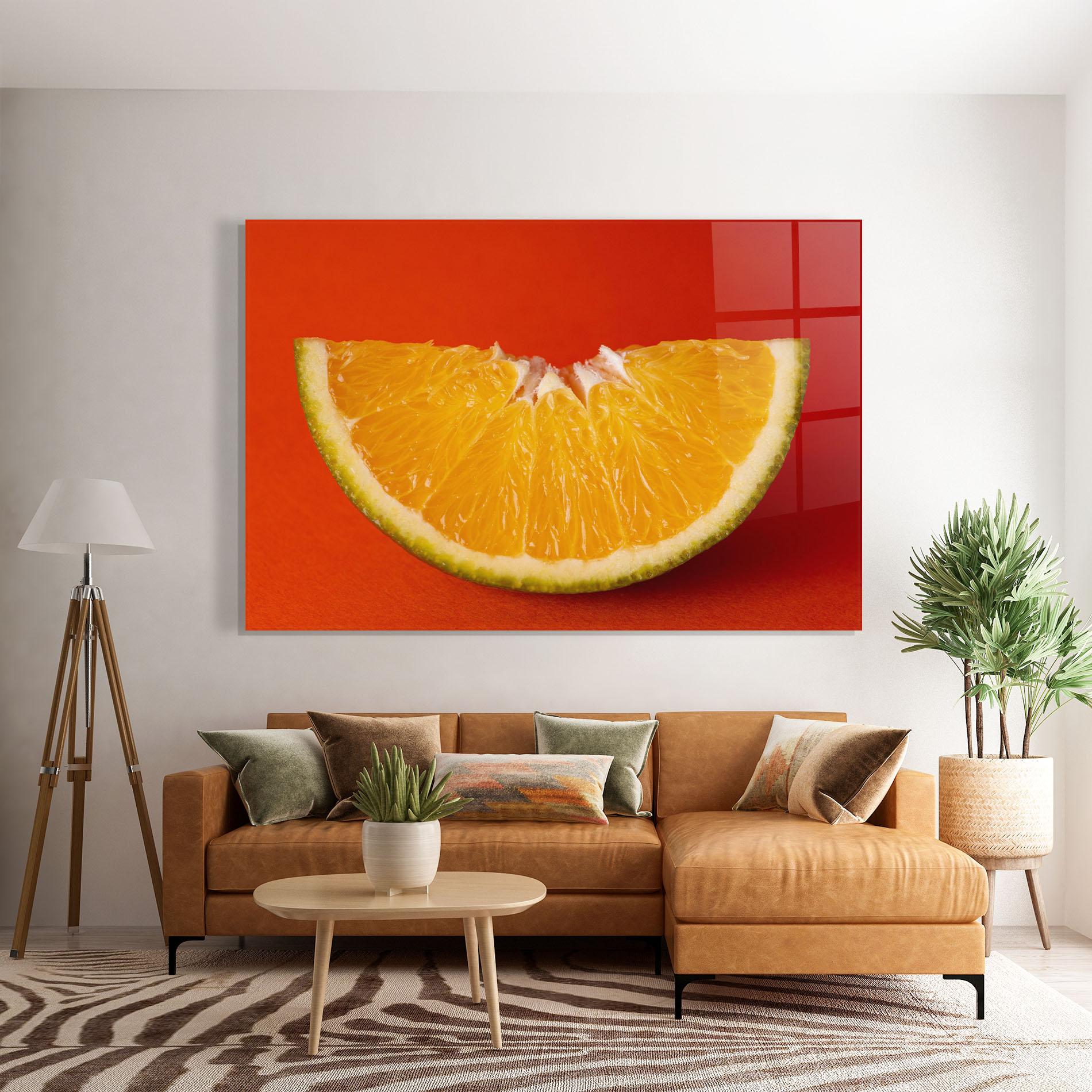 Obraz na Szkle Green Orange mockup 7