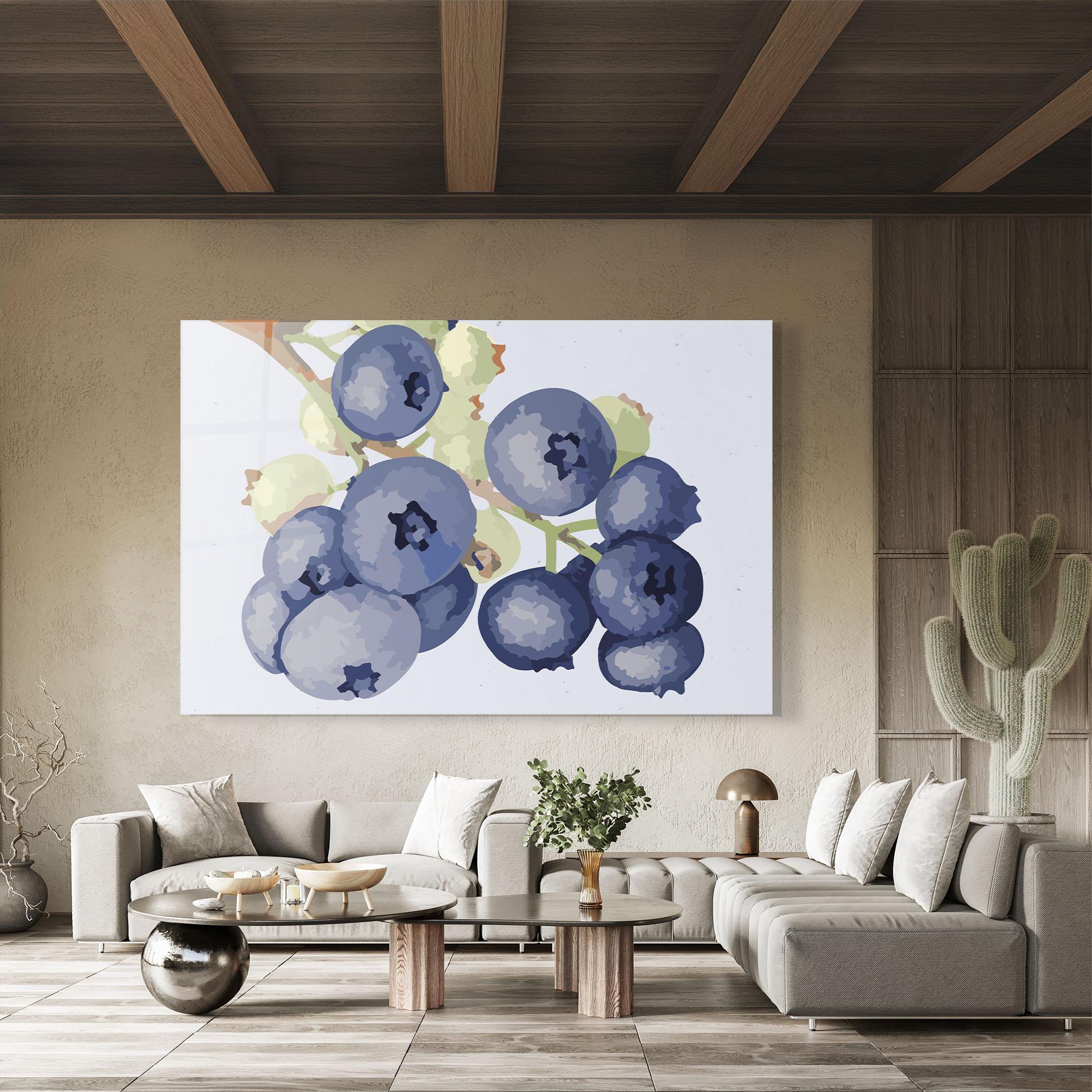 Obraz na Szkle Blueberries Art mockup 8