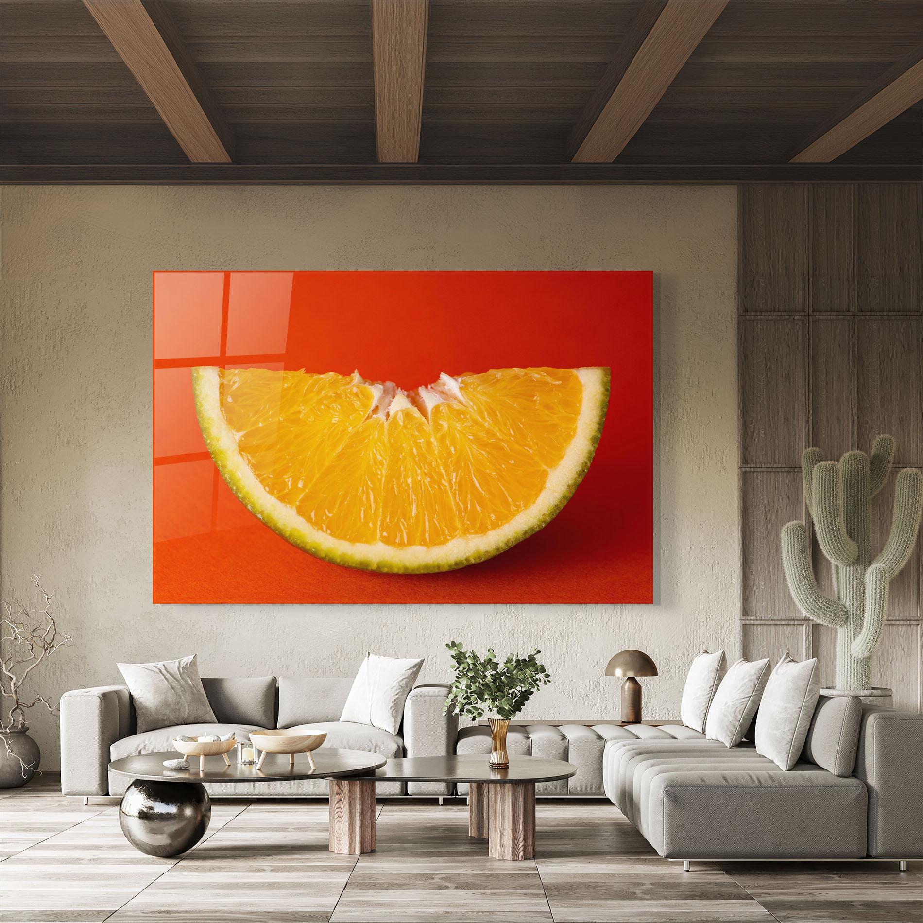 Obraz na Szkle Green Orange mockup 8