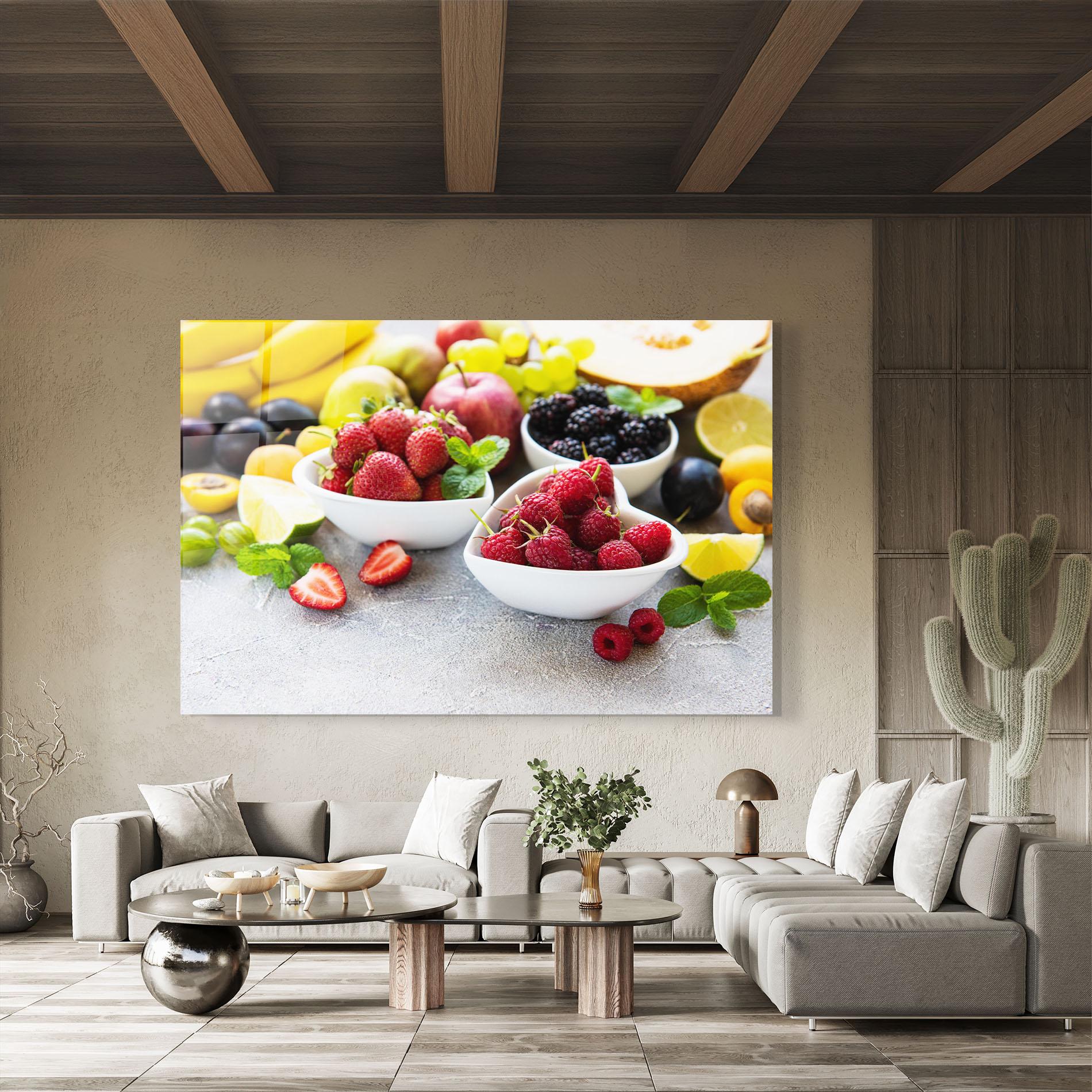 Obraz na Szkle Heart Fresh Fruits mockup 8