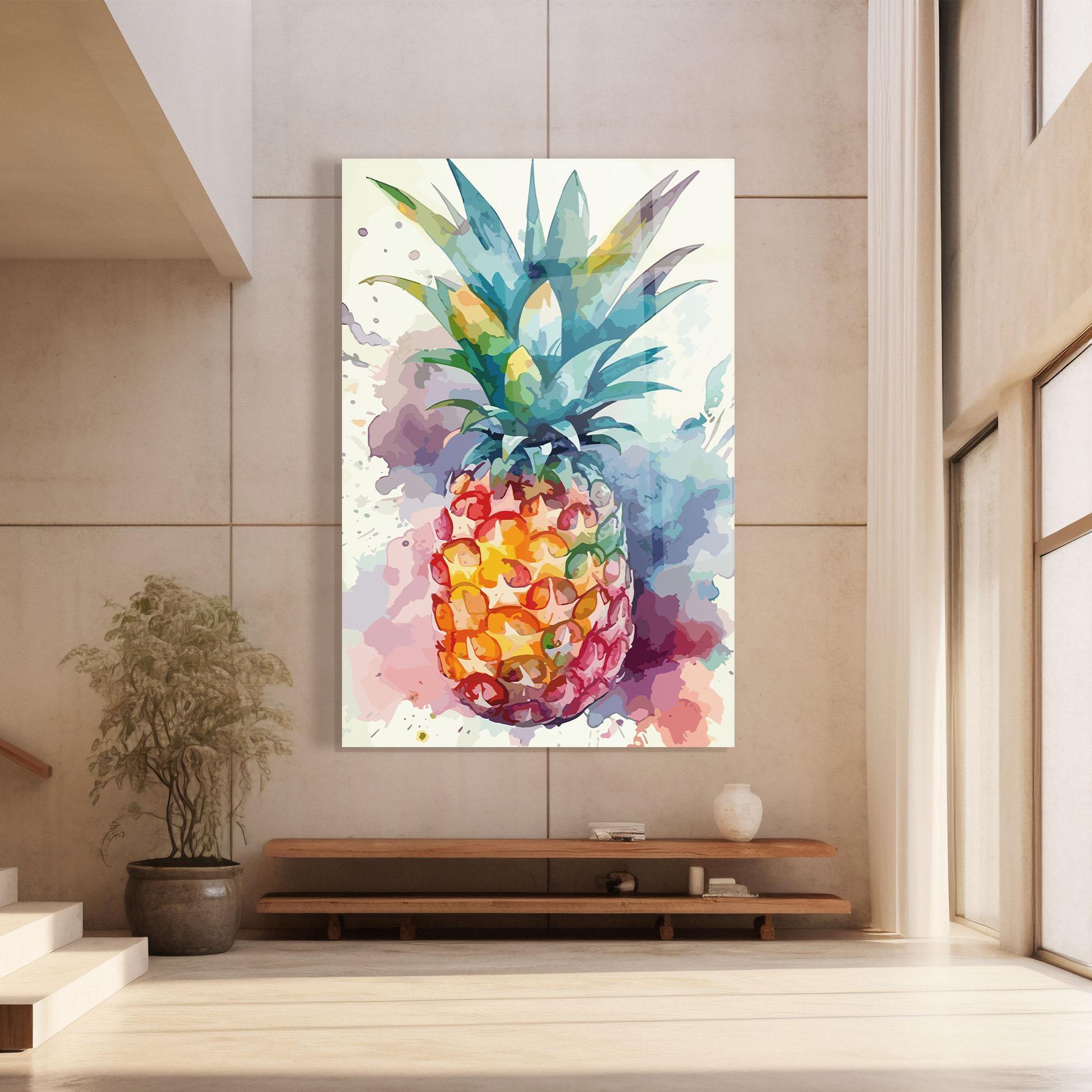 Obraz na Szkle Colorful Pineapple mockup 8