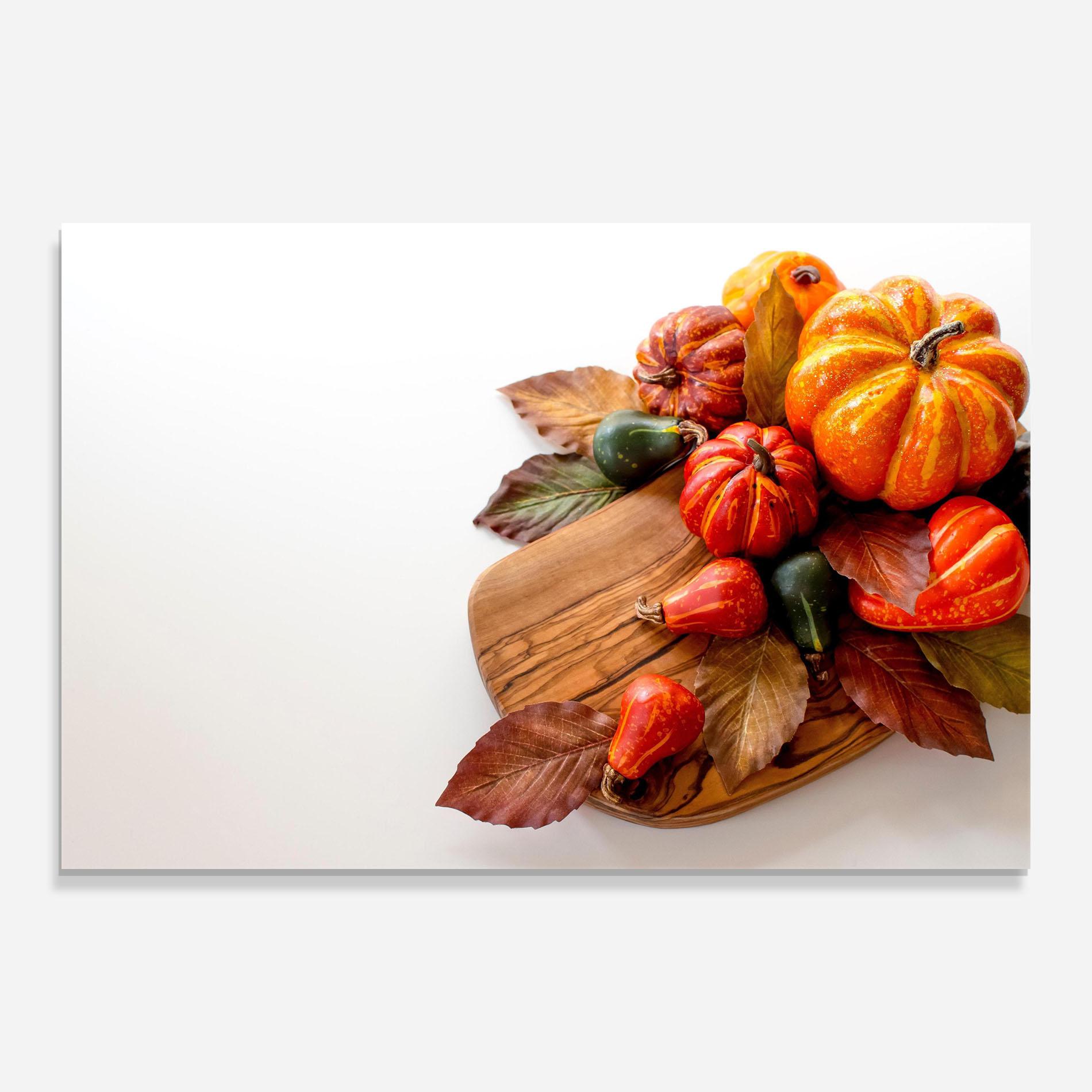 Obraz na Szkle Autumn Pumpkins mockup 0
