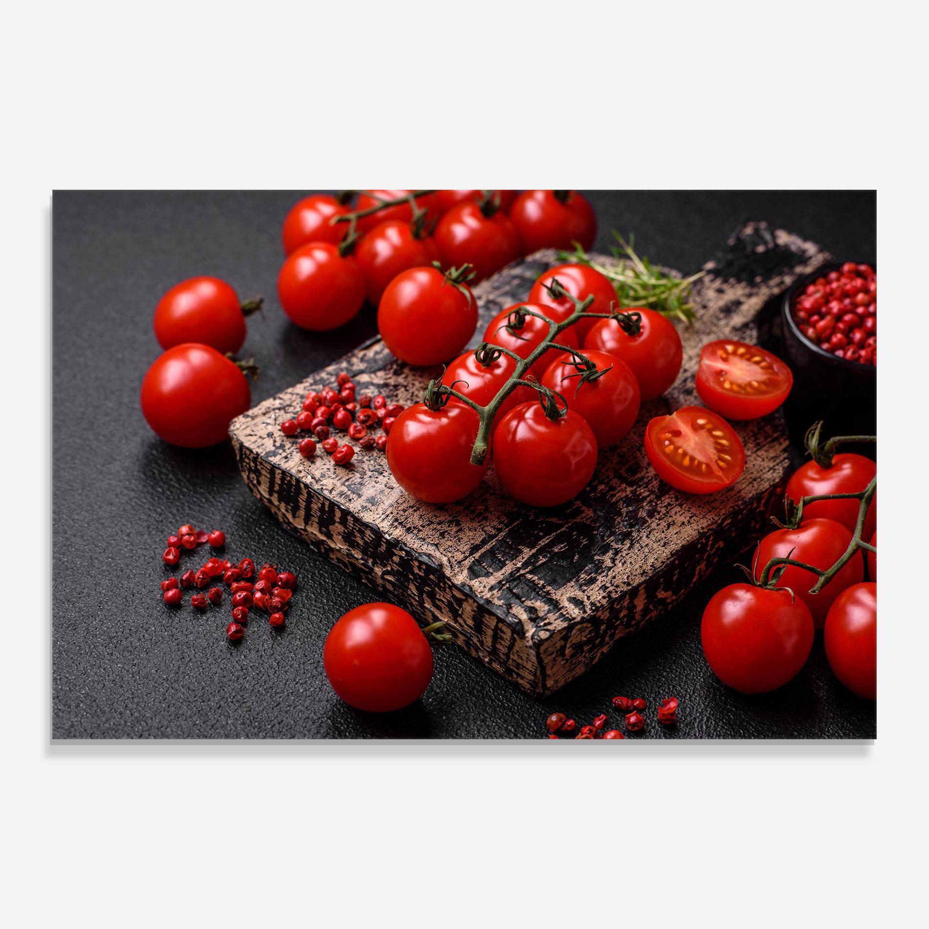 Obraz na Szkle Fresh Cherry Tomatoes mockup 0