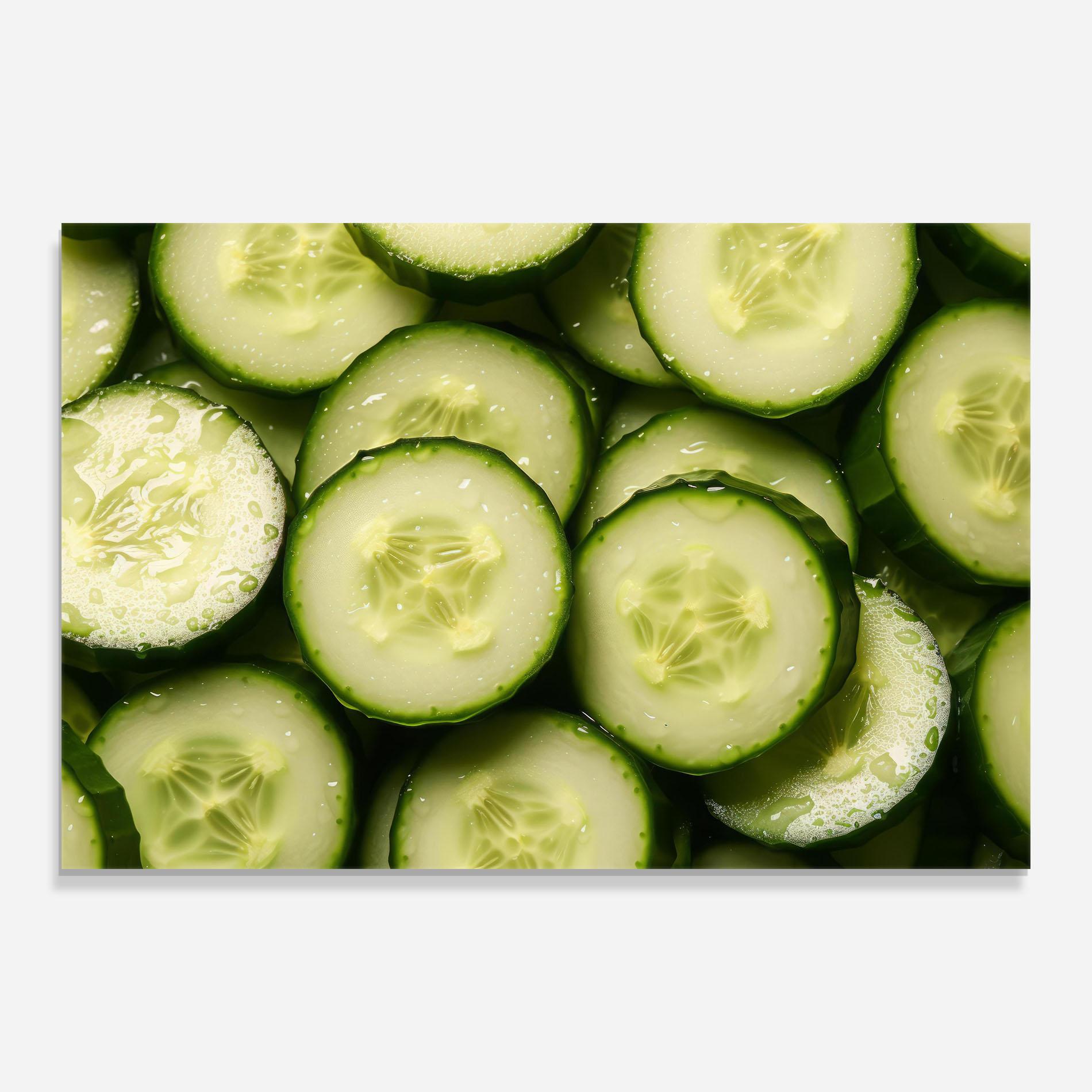 Obraz na Szkle Fresh Cucumber mockup 0