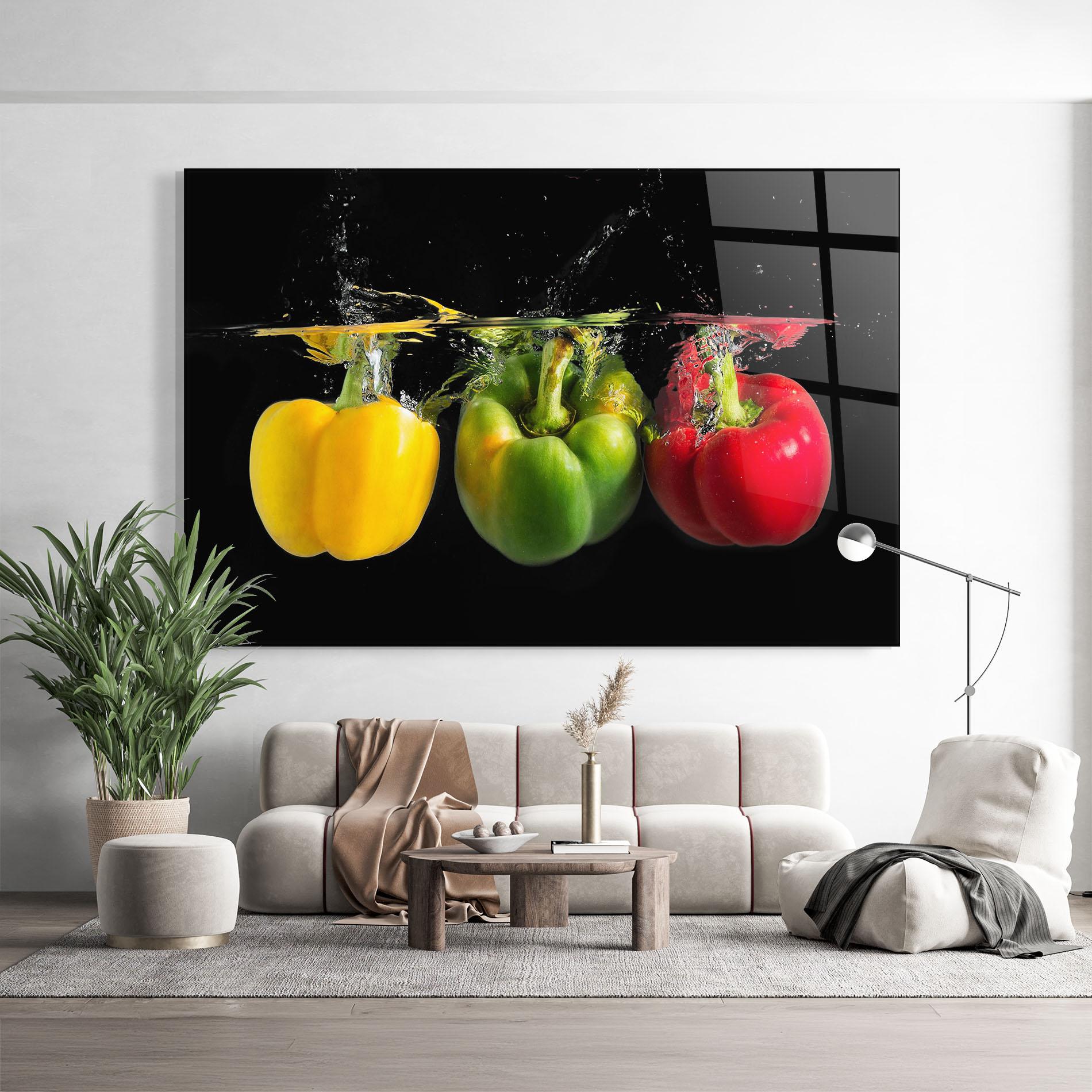 Obraz na Szkle Bellpepper Nice Splash mockup 9