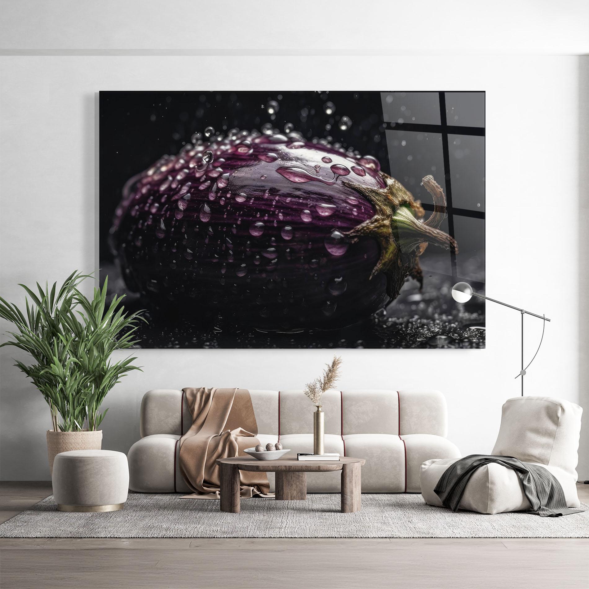 Obraz na Szkle Eggplant Splash mockup 9