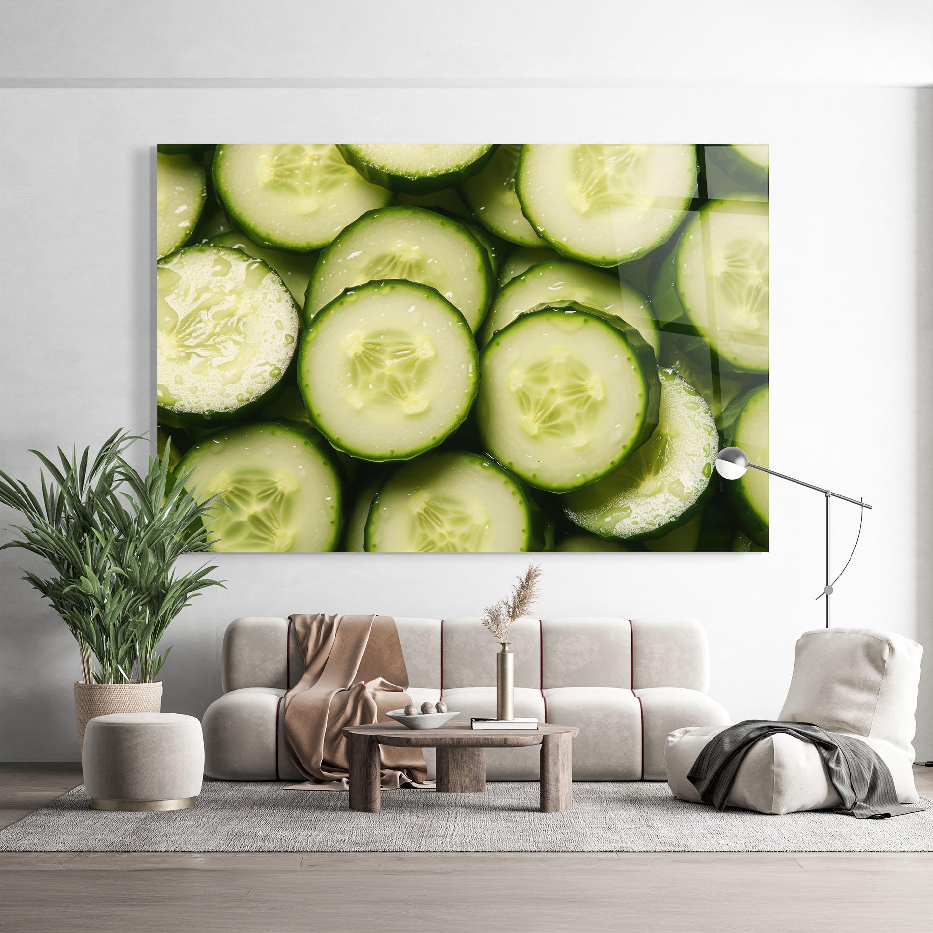 Obraz na Szkle Fresh Cucumber mockup 9