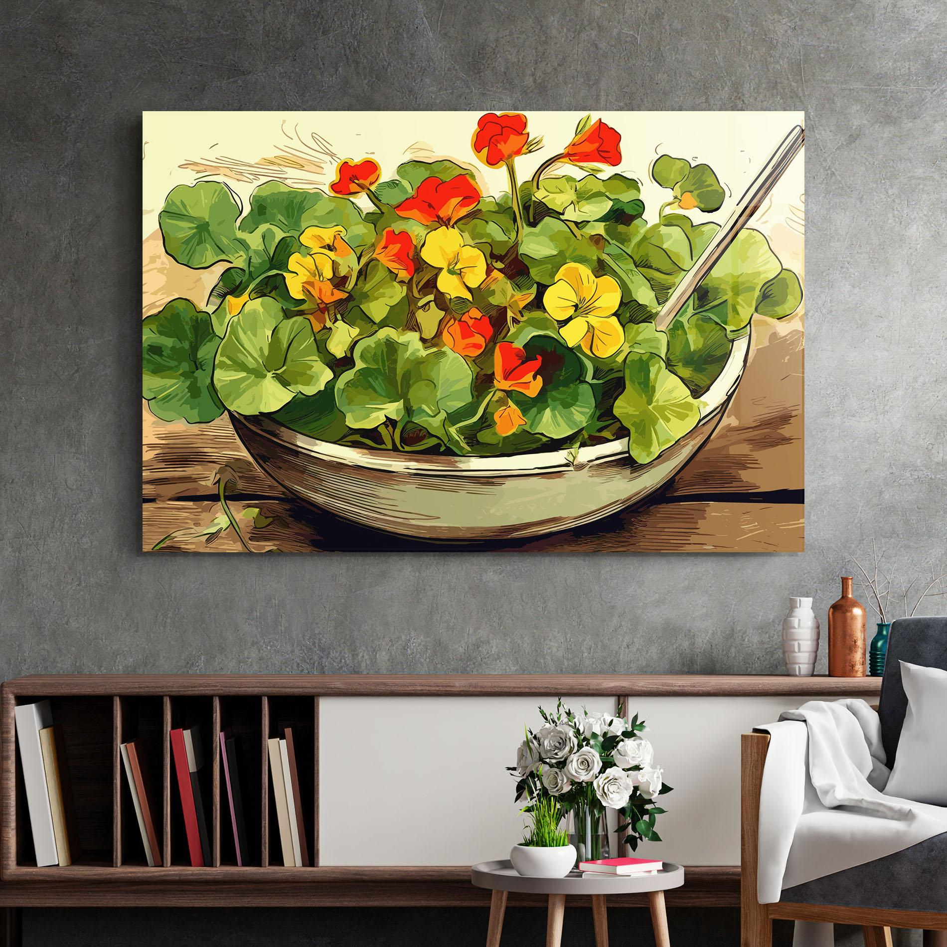 Obraz na Szkle Flower Food mockup 2