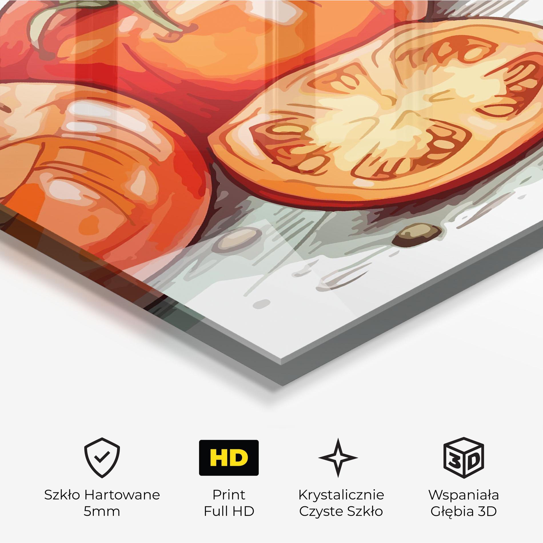 Obraz na Szkle Drawing Tomato Art mockup 3