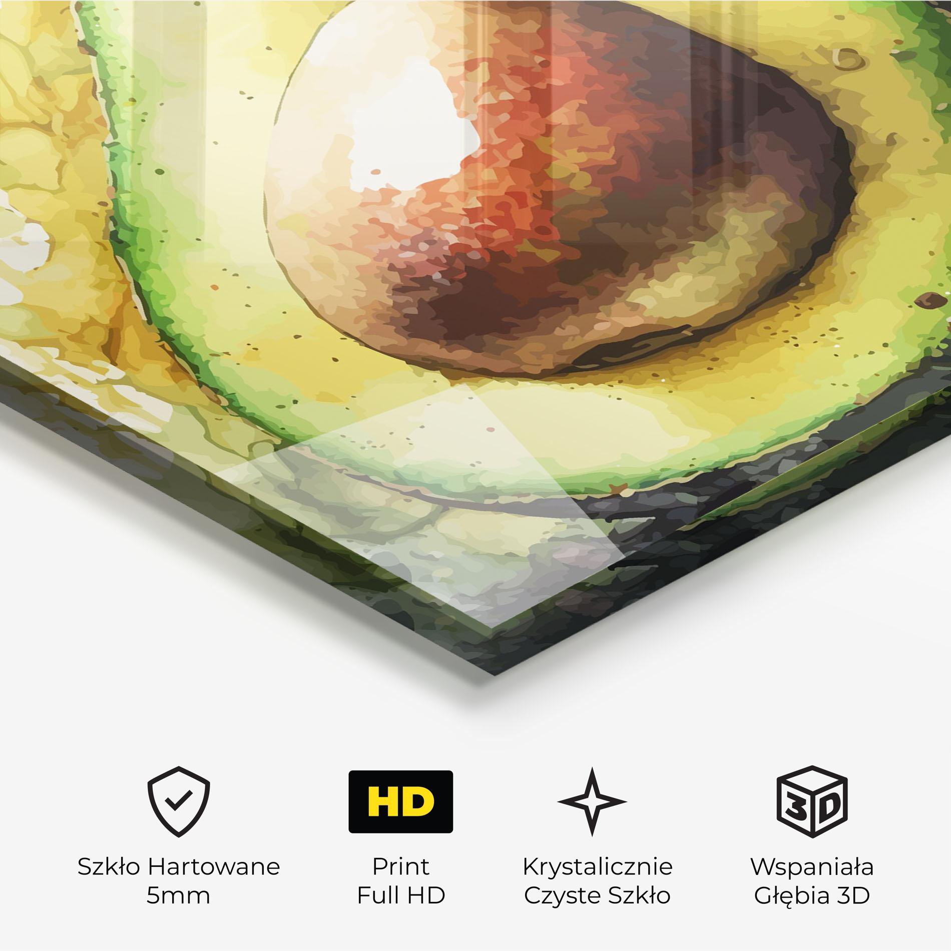 Obraz na Szkle Green Avocado Art mockup 3
