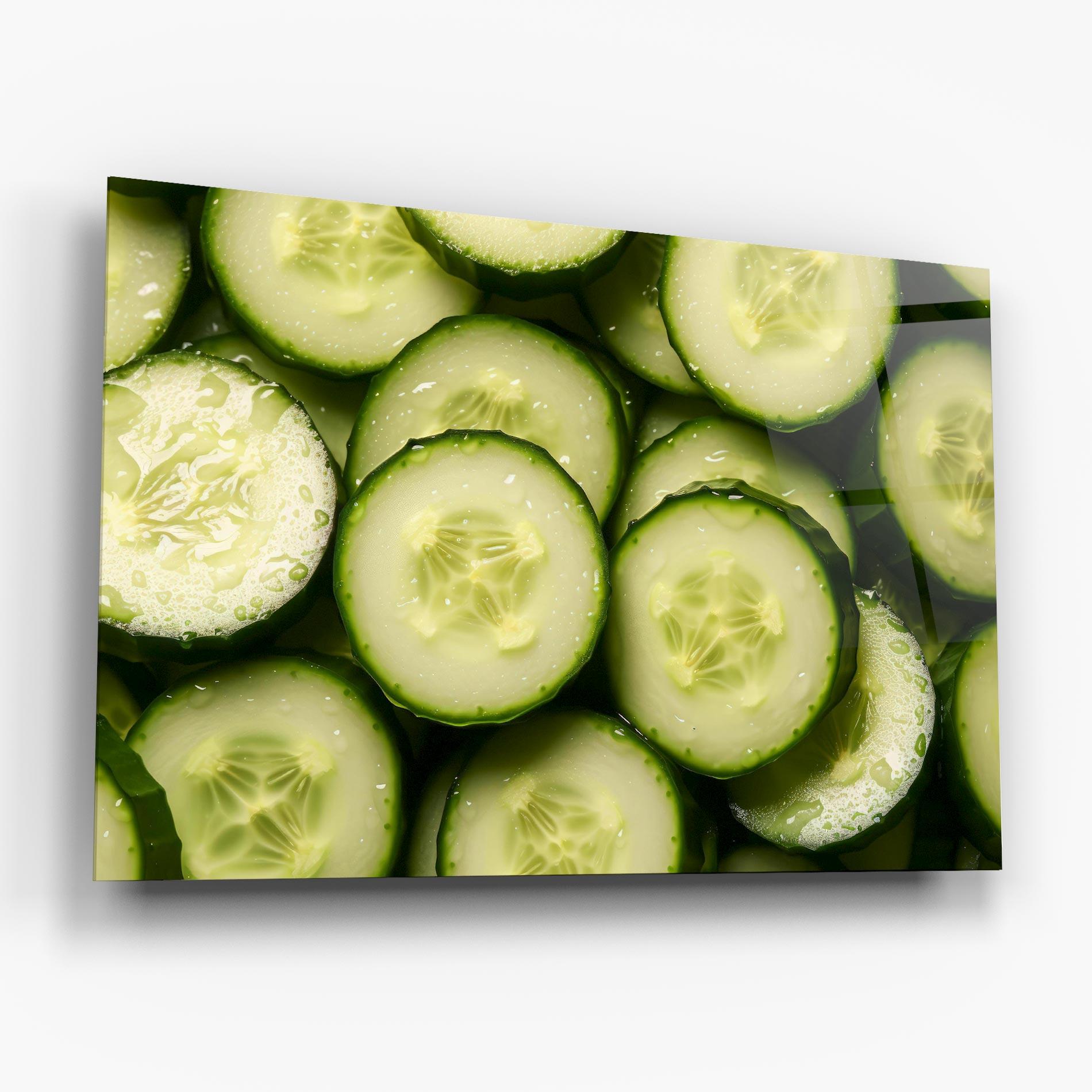 Obraz na Szkle Fresh Cucumber mockup 6