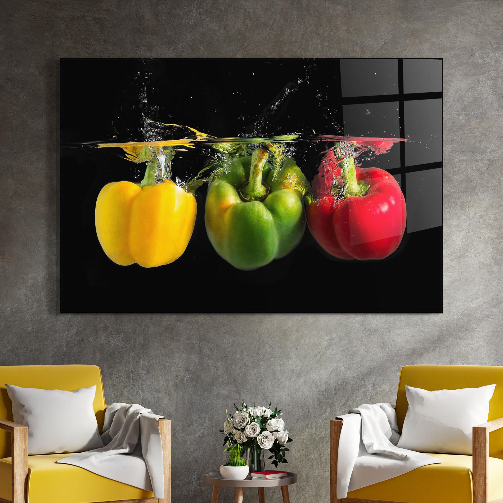 Obraz na Szkle Bellpepper Nice Splash mockup 4