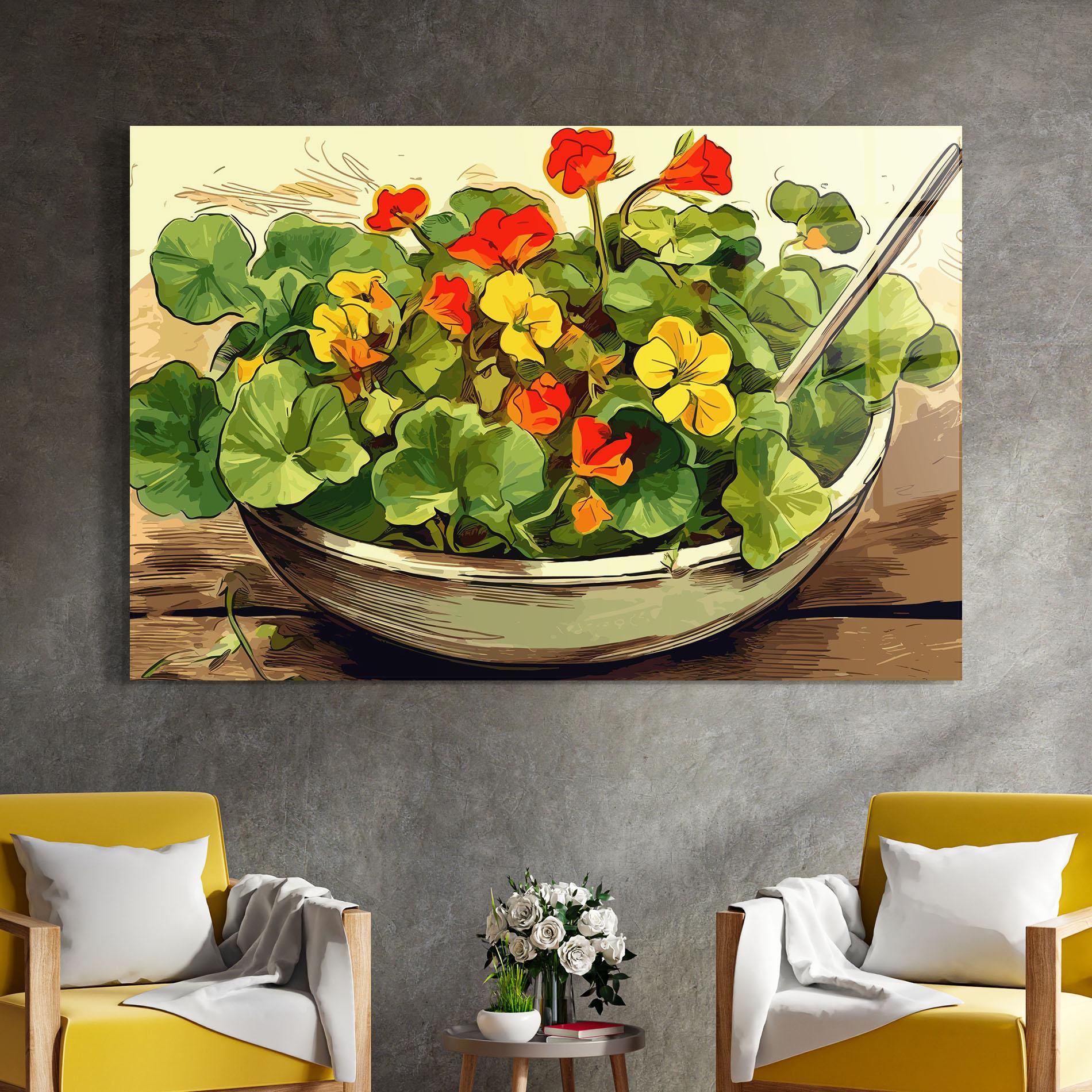 Obraz na Szkle Flower Food mockup 4