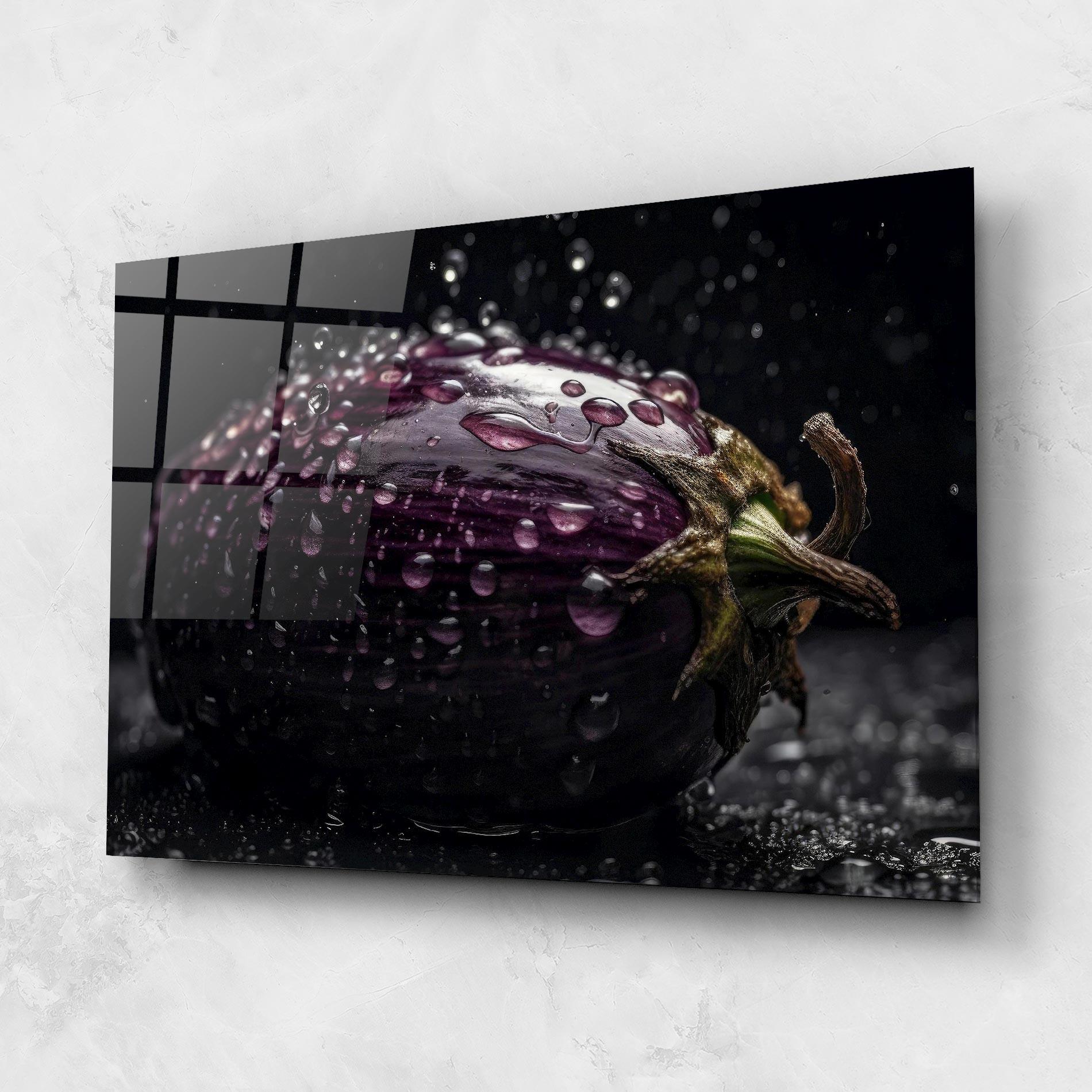 Obraz na Szkle Eggplant Splash mockup 1