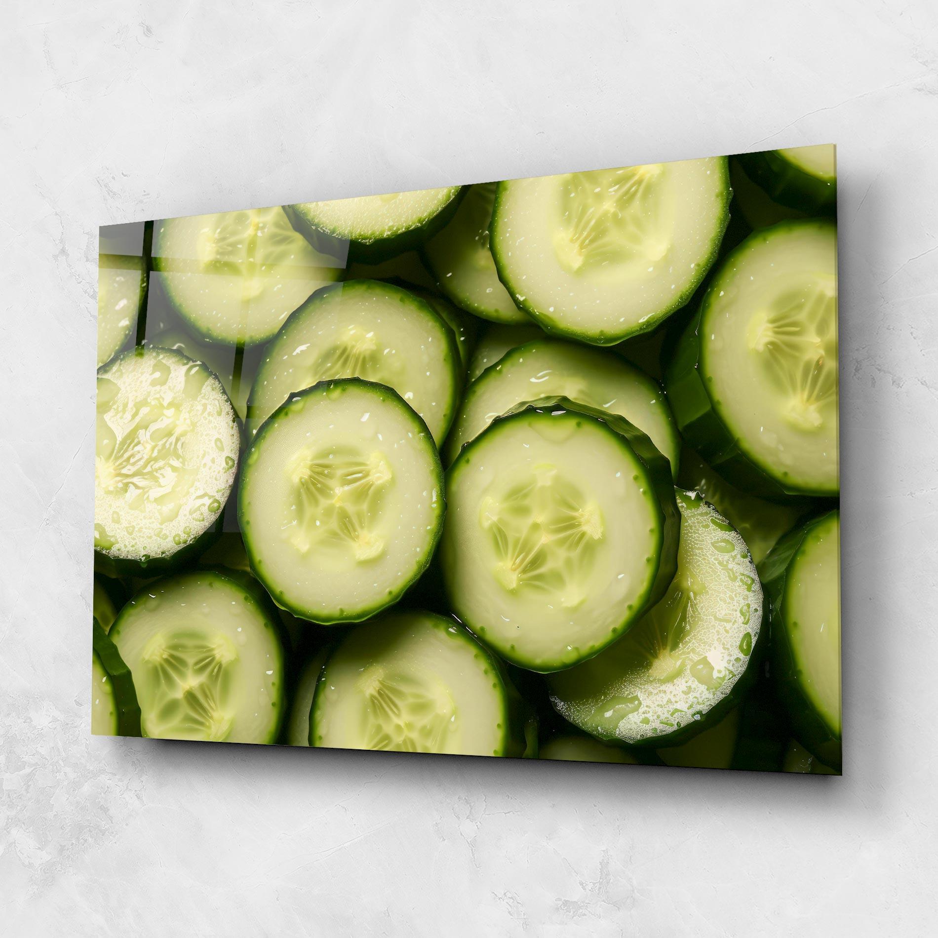 Obraz na Szkle Fresh Cucumber mockup 1