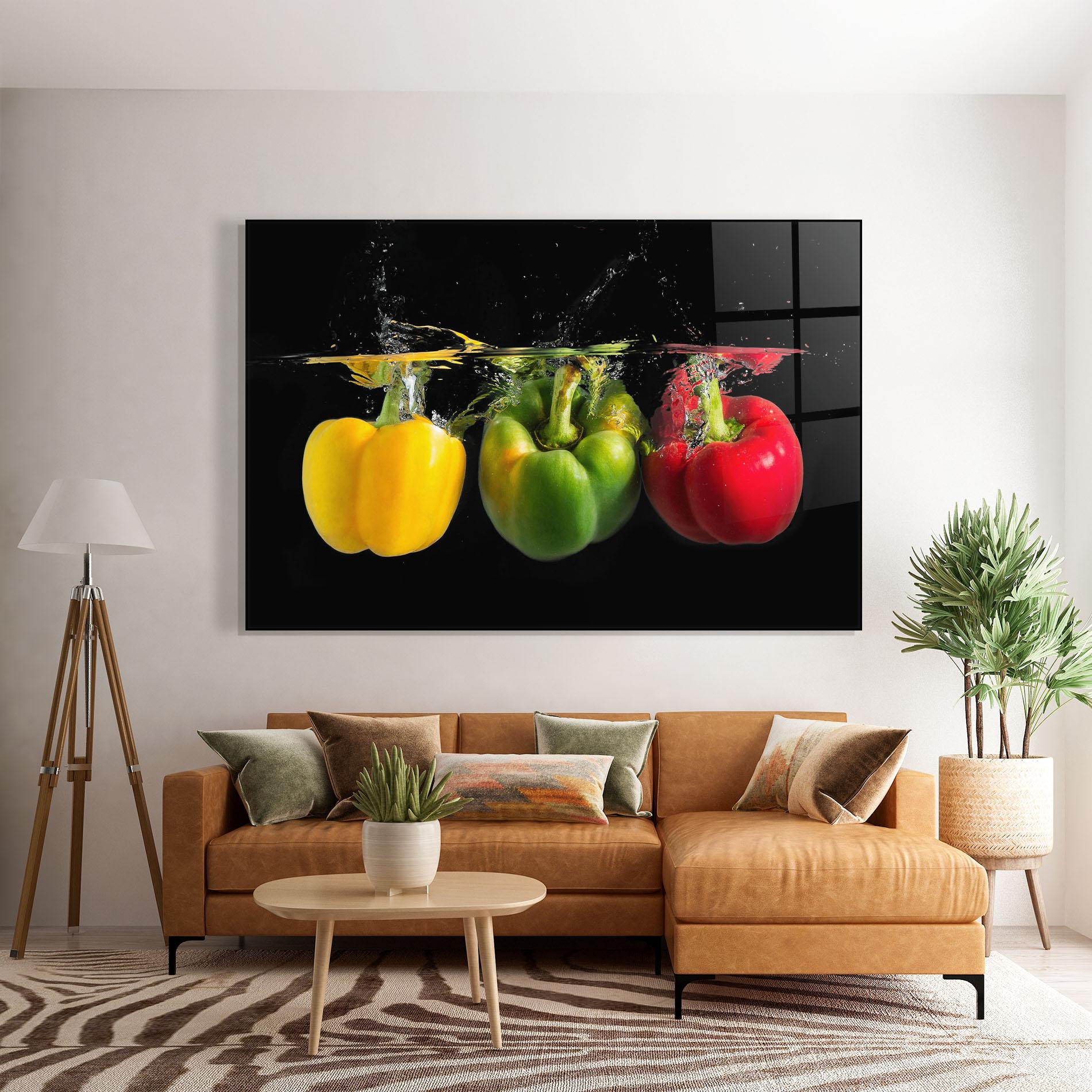 Obraz na Szkle Bellpepper Nice Splash mockup 7