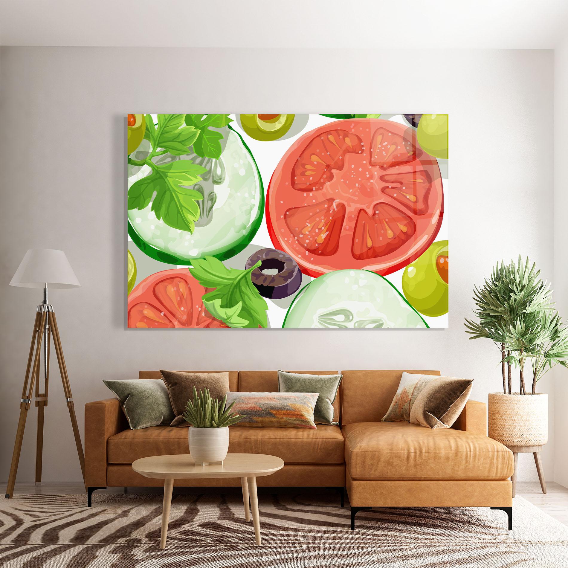 Obraz na Szkle Cucumber Tomatoes mockup 7