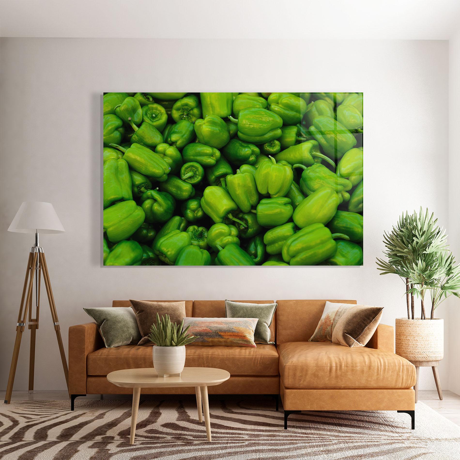 Obraz na Szkle Green Bellpepper mockup 7