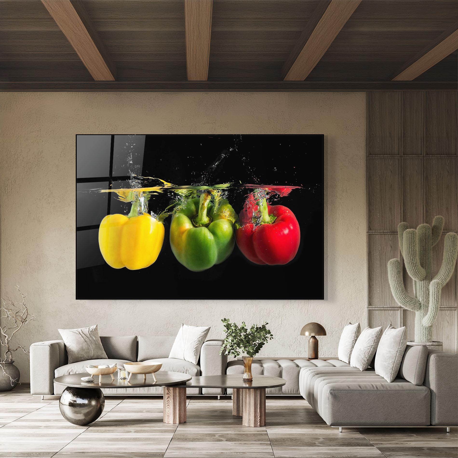 Obraz na Szkle Bellpepper Nice Splash mockup 8