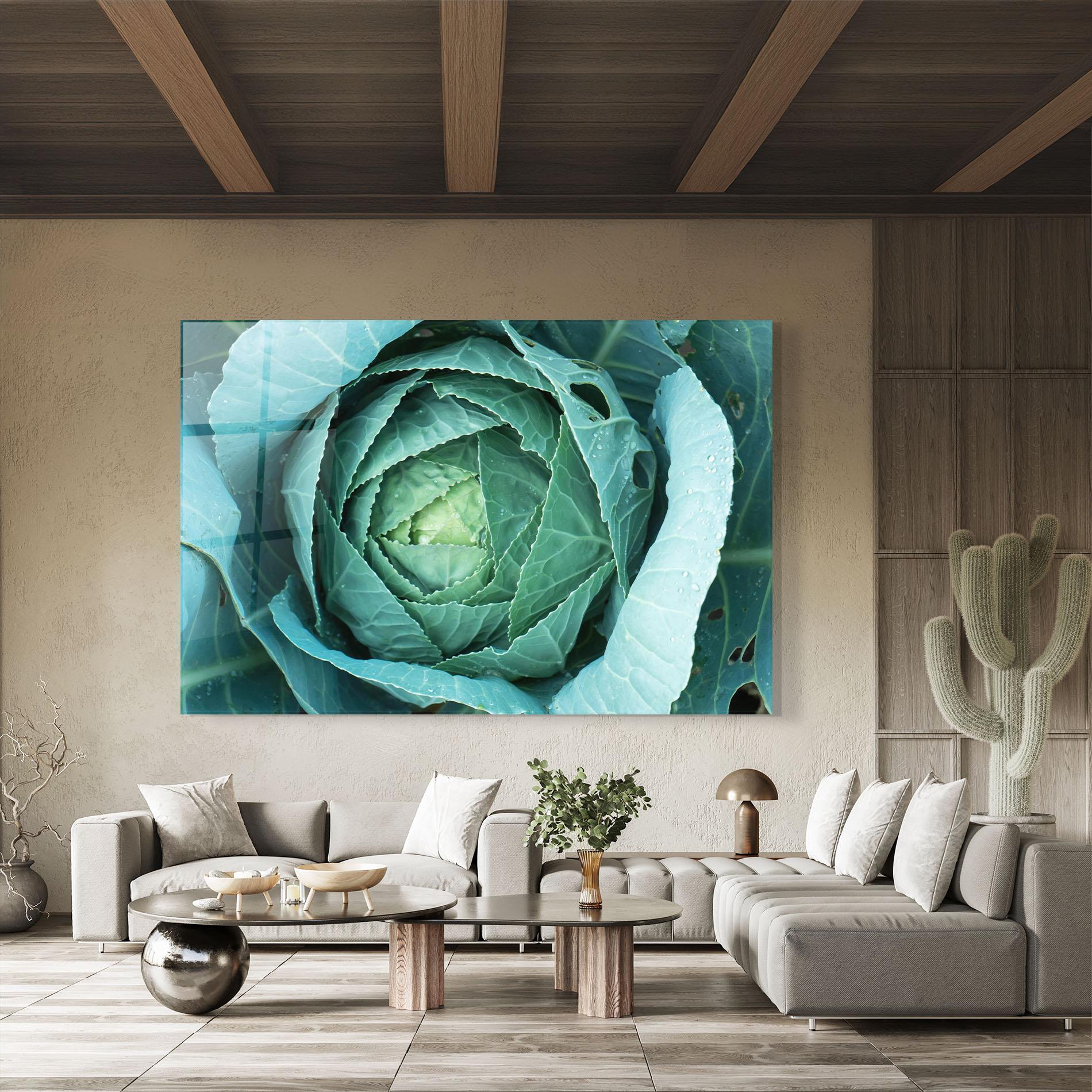 Obraz na Szkle Blue Lettuce mockup 8