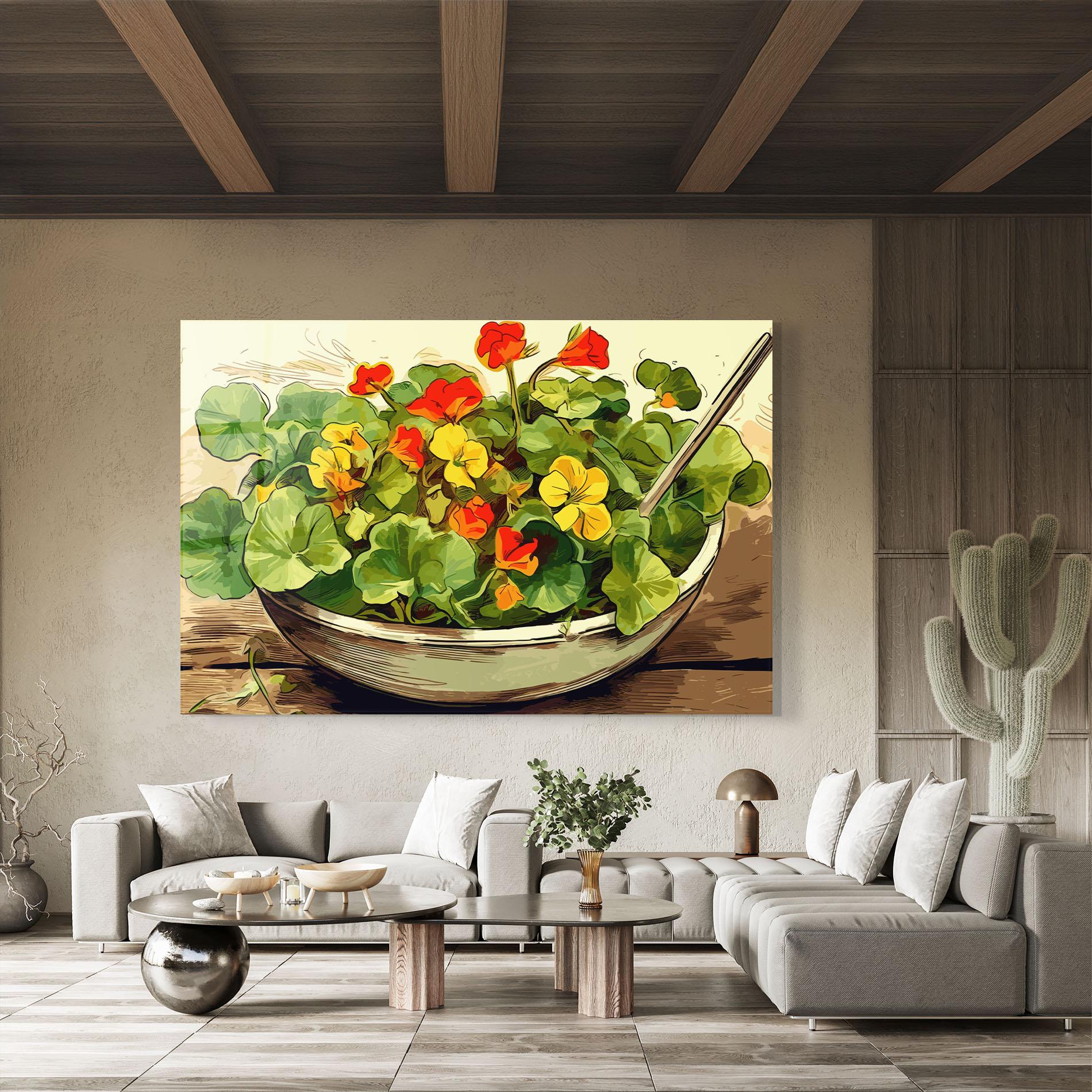 Obraz na Szkle Flower Food mockup 8