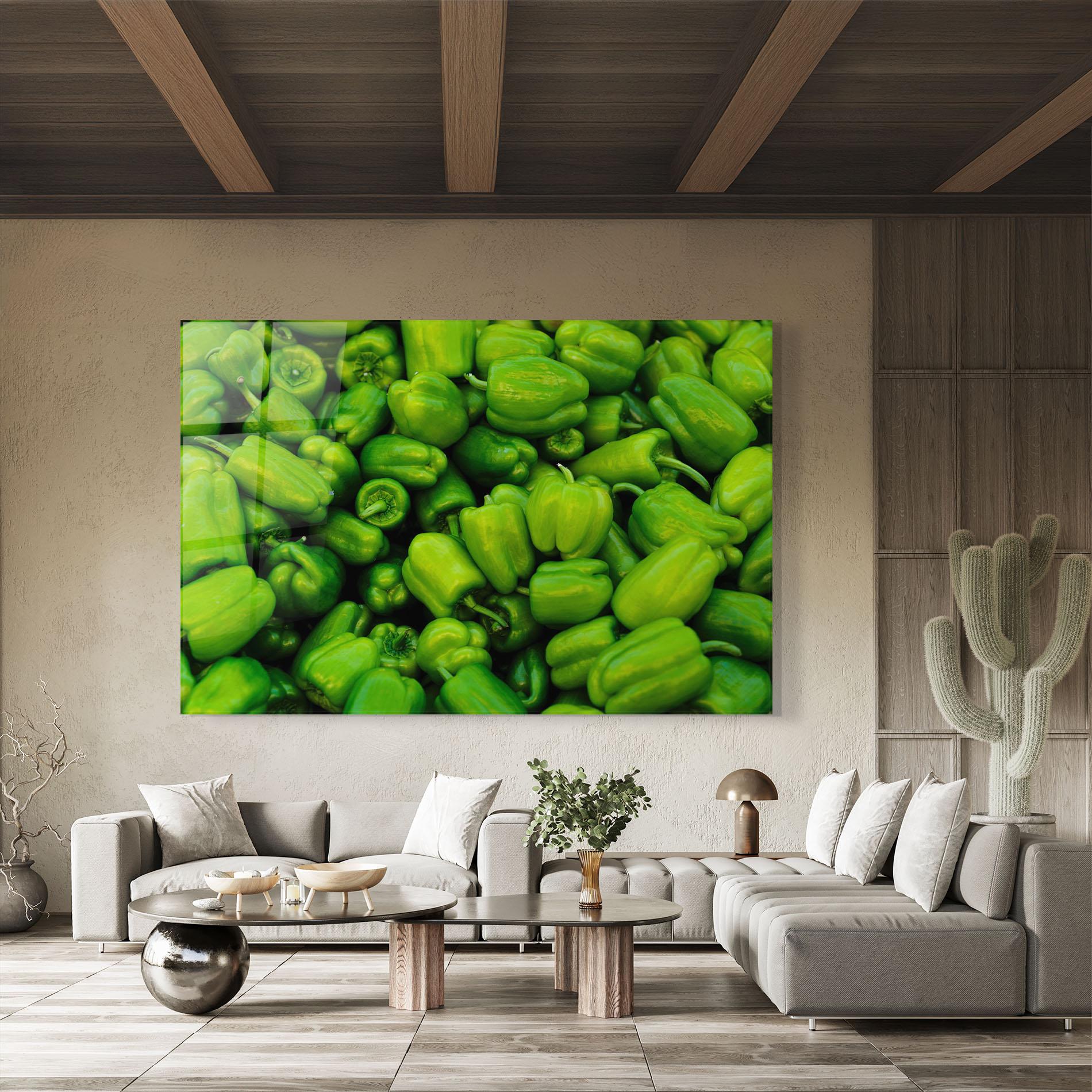 Obraz na Szkle Green Bellpepper mockup 8