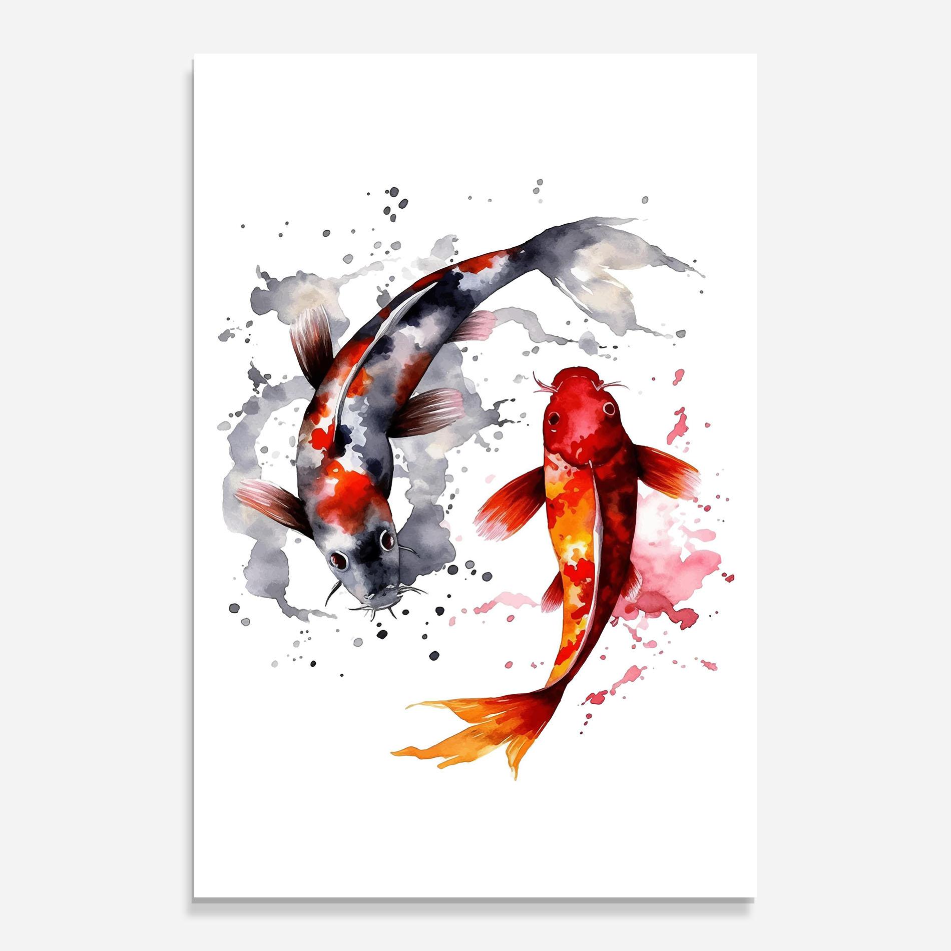 Obraz na Szkle Beautiful Koi mockup 0