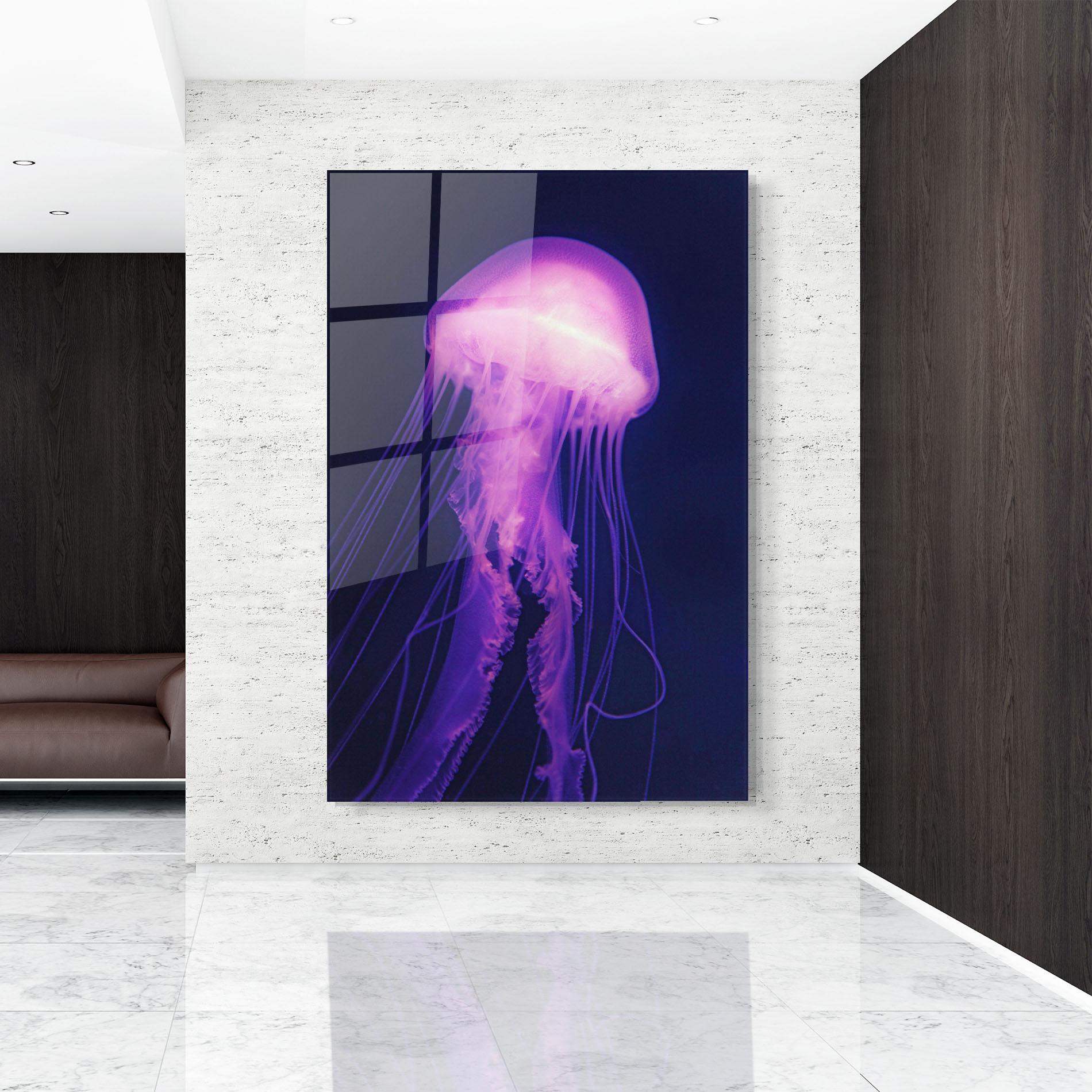 Obraz na Szkle Light Purple Jellyfish mockup 9