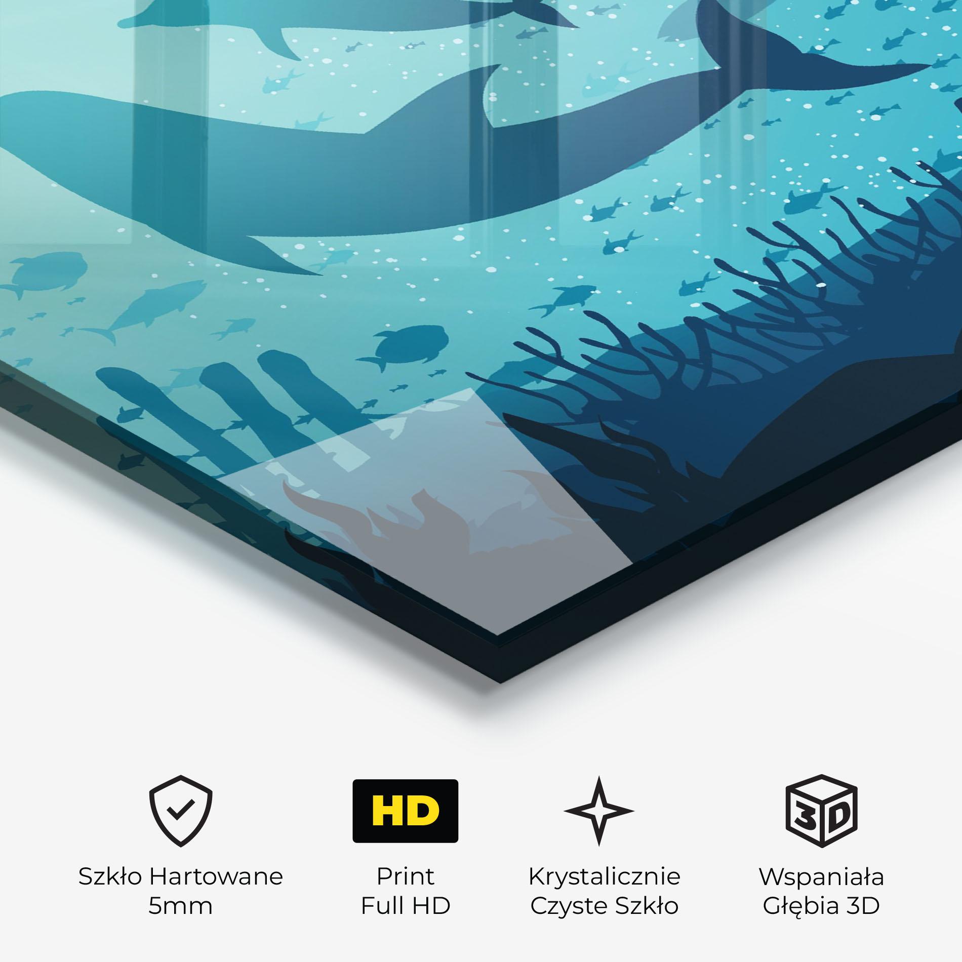 Obraz na Szkle Blue Ocean mockup 3