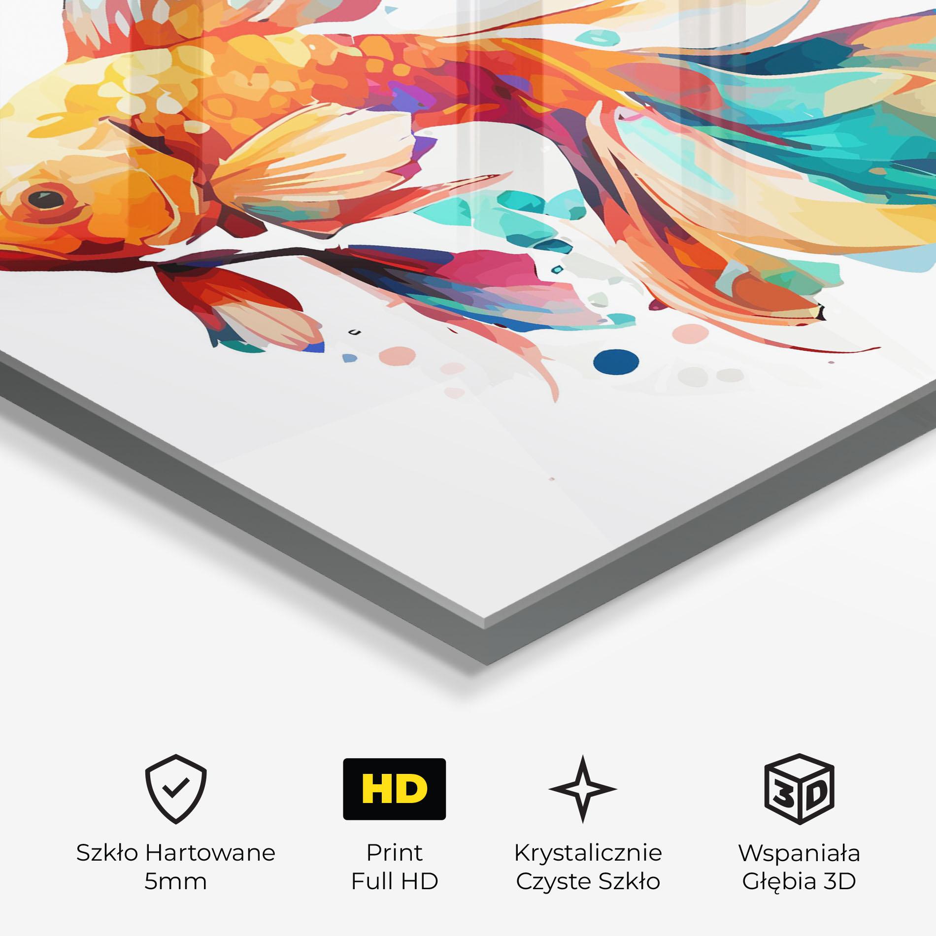 Obraz na Szkle Blue Orange Fish mockup 3