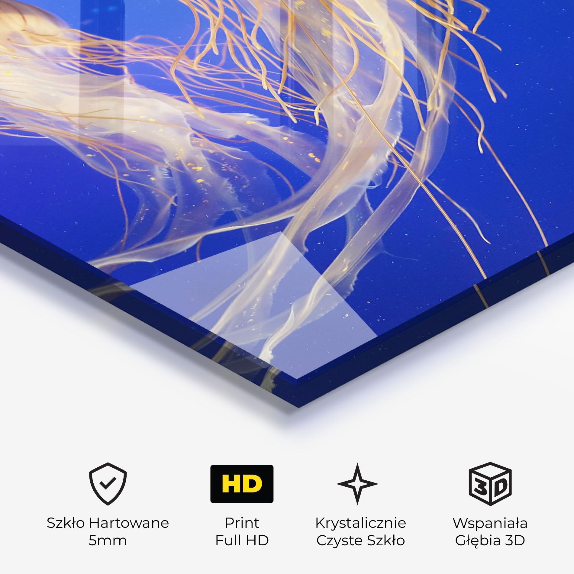 Obraz na Szkle Light Orange Jellyfish mockup 3