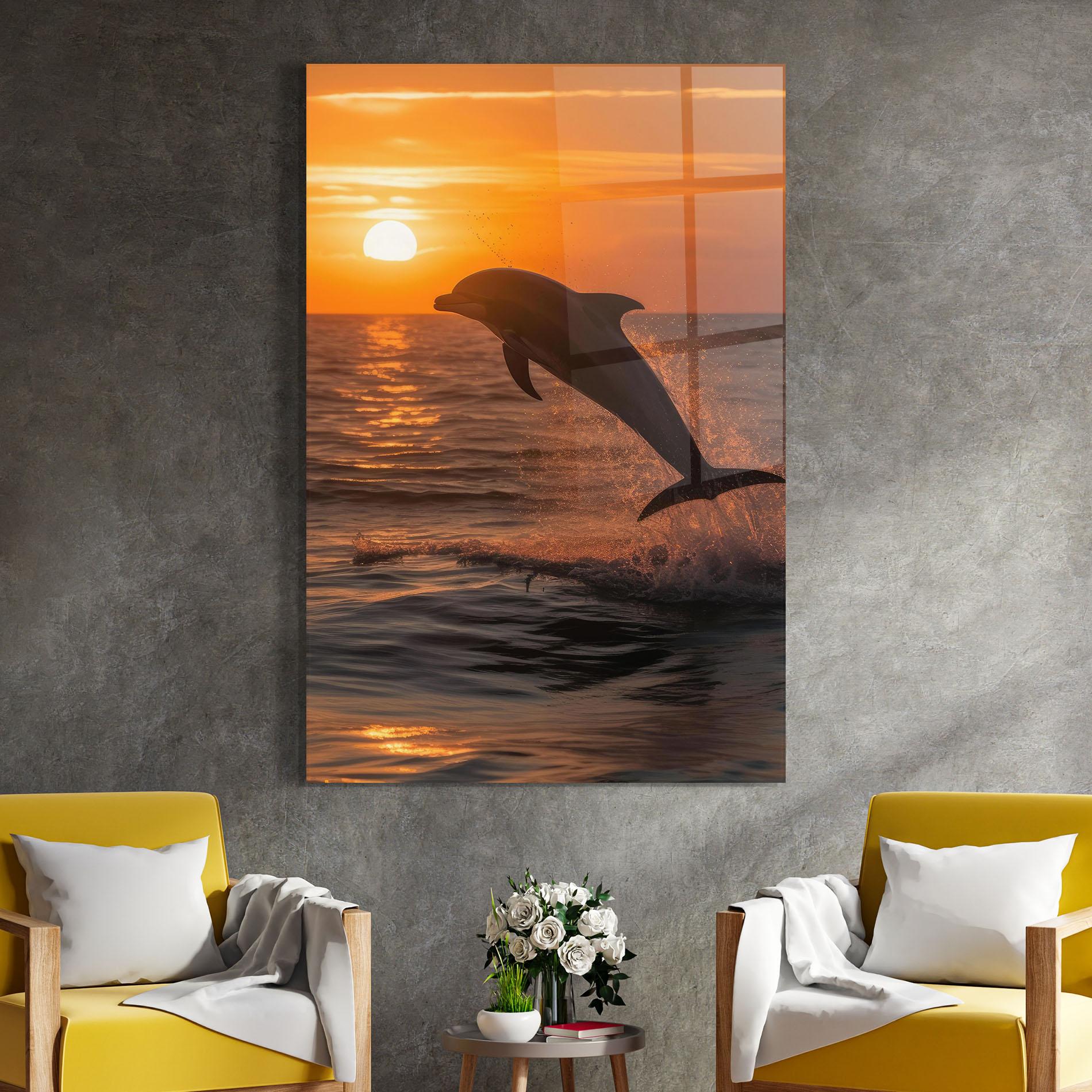 Obraz na Szkle Dolphin Jump mockup 4