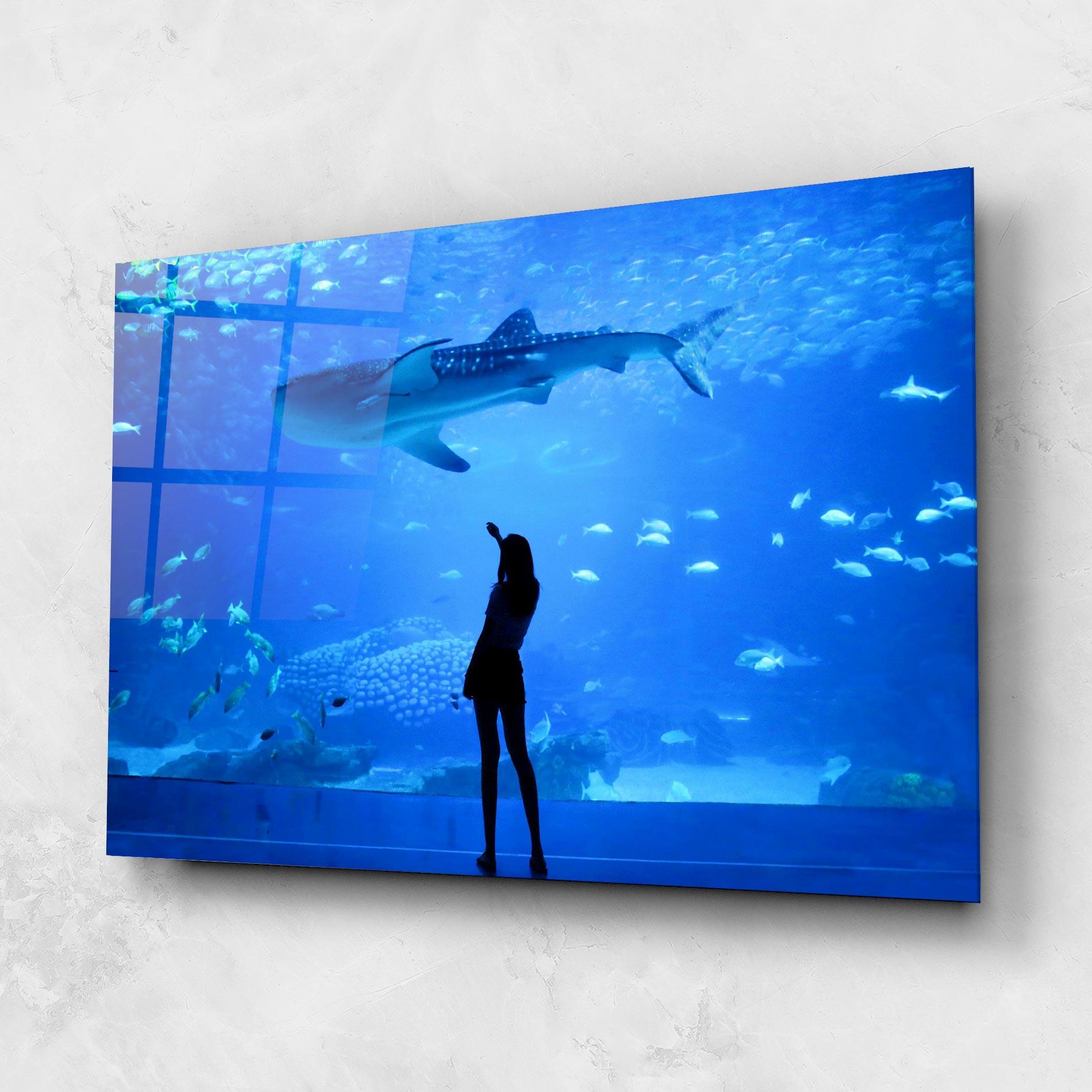 Obraz na Szkle Aquarium Girl mockup 1