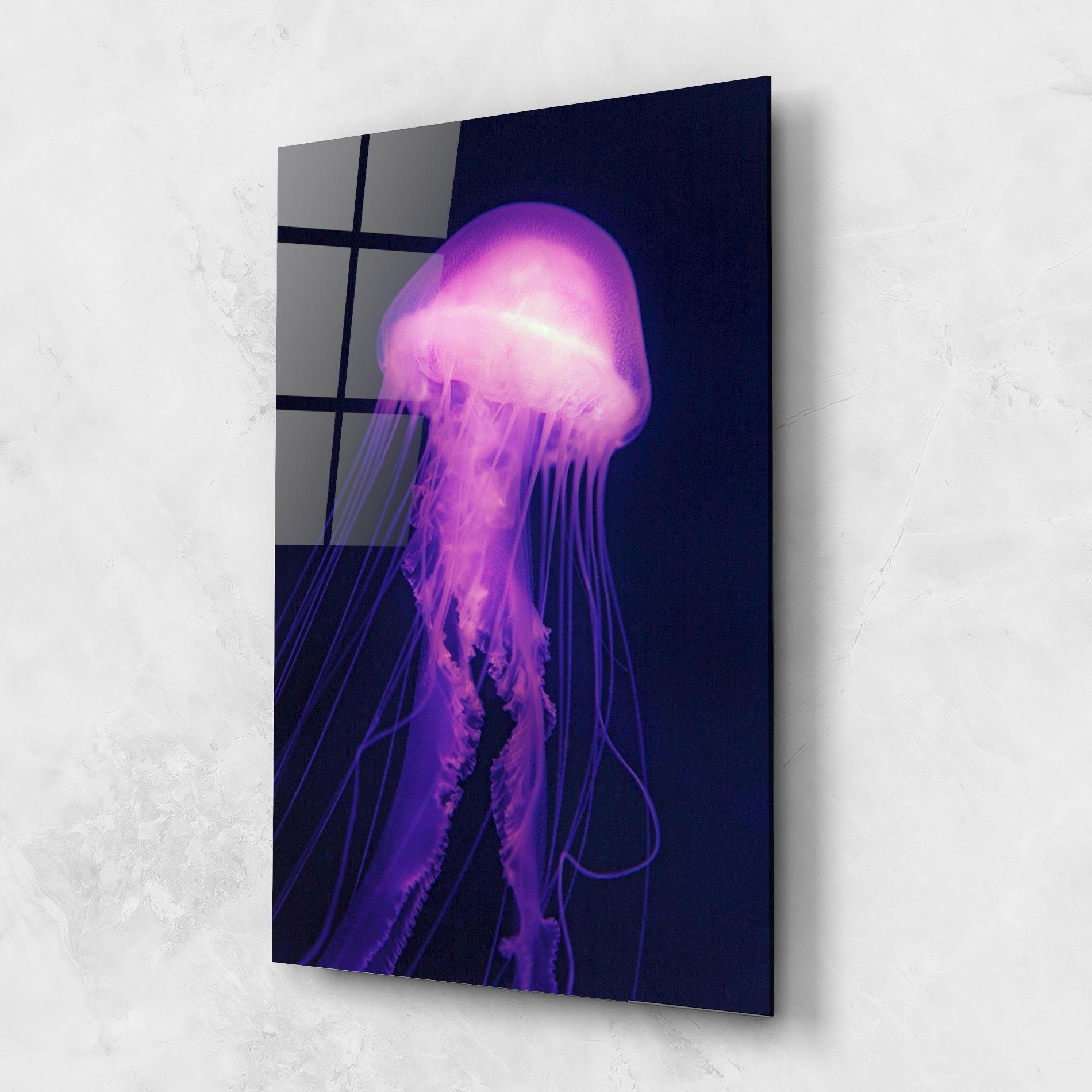 Obraz na Szkle Light Purple Jellyfish mockup 1