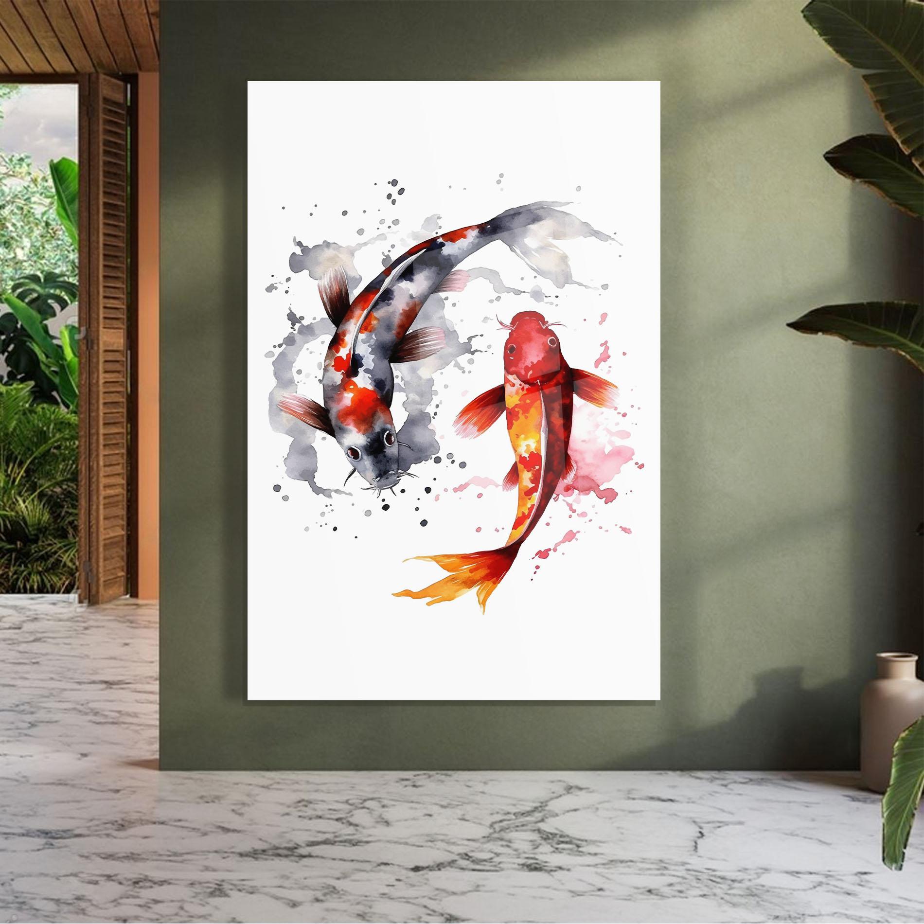 Obraz na Szkle Beautiful Koi mockup 7