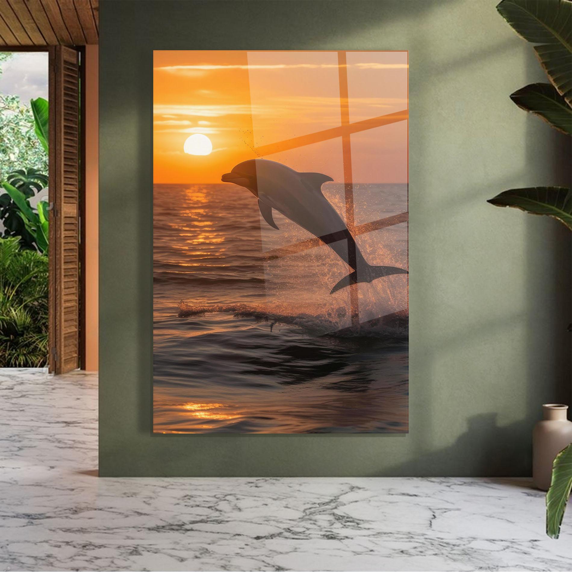 Obraz na Szkle Dolphin Jump mockup 7