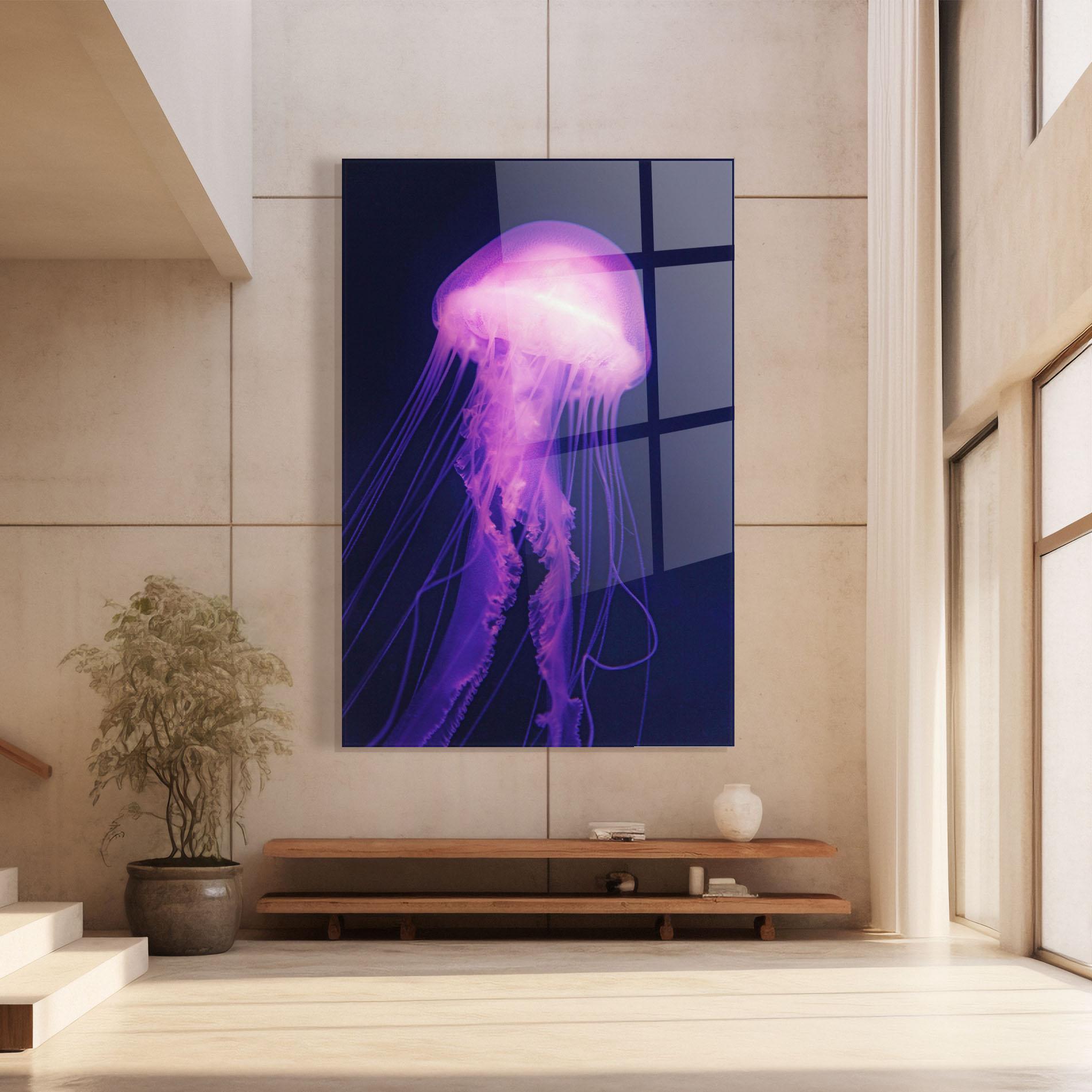 Obraz na Szkle Light Purple Jellyfish mockup 8